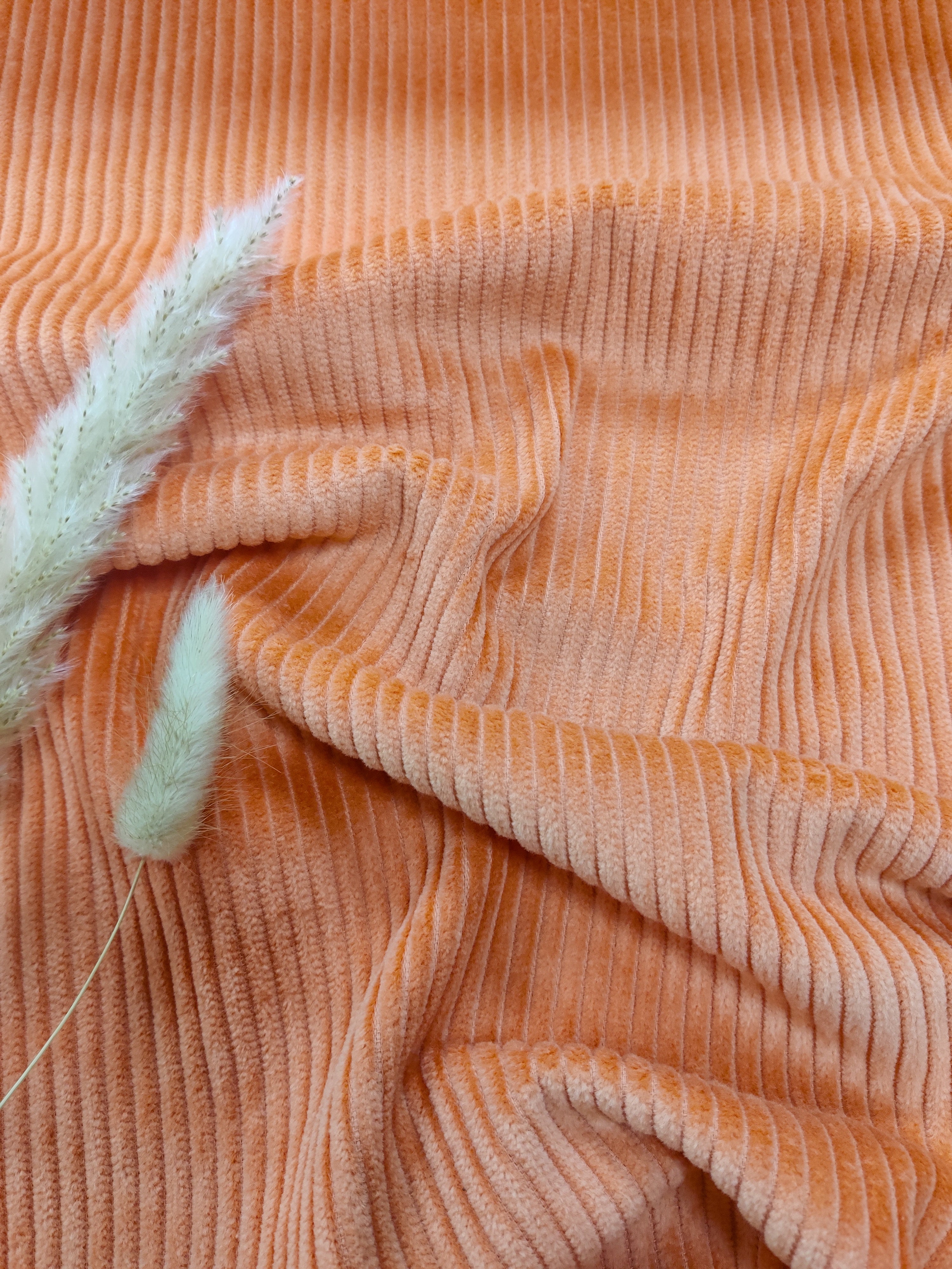 Velours côtelé lavé - Orange doux