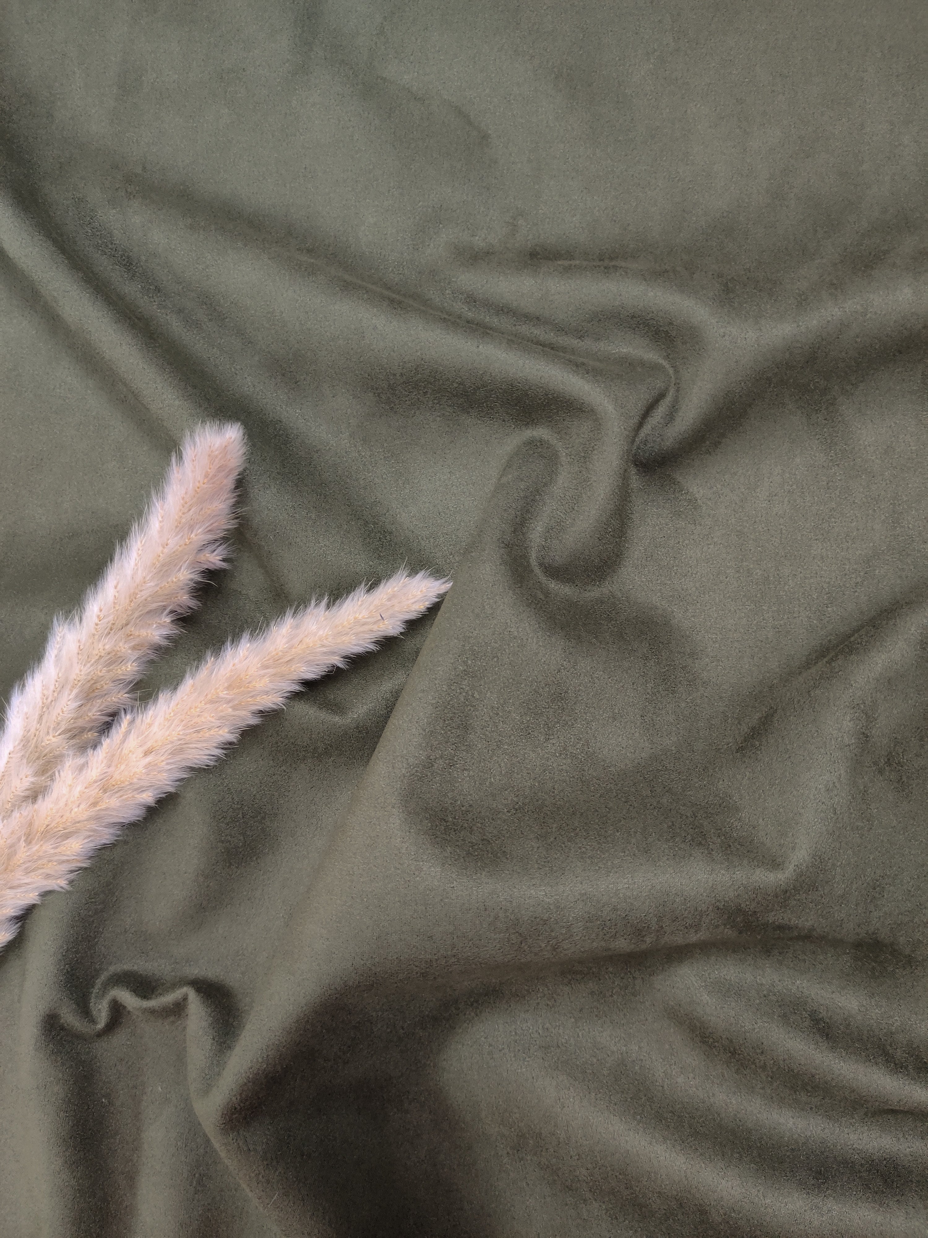 Suédine stretch - Vert militaire