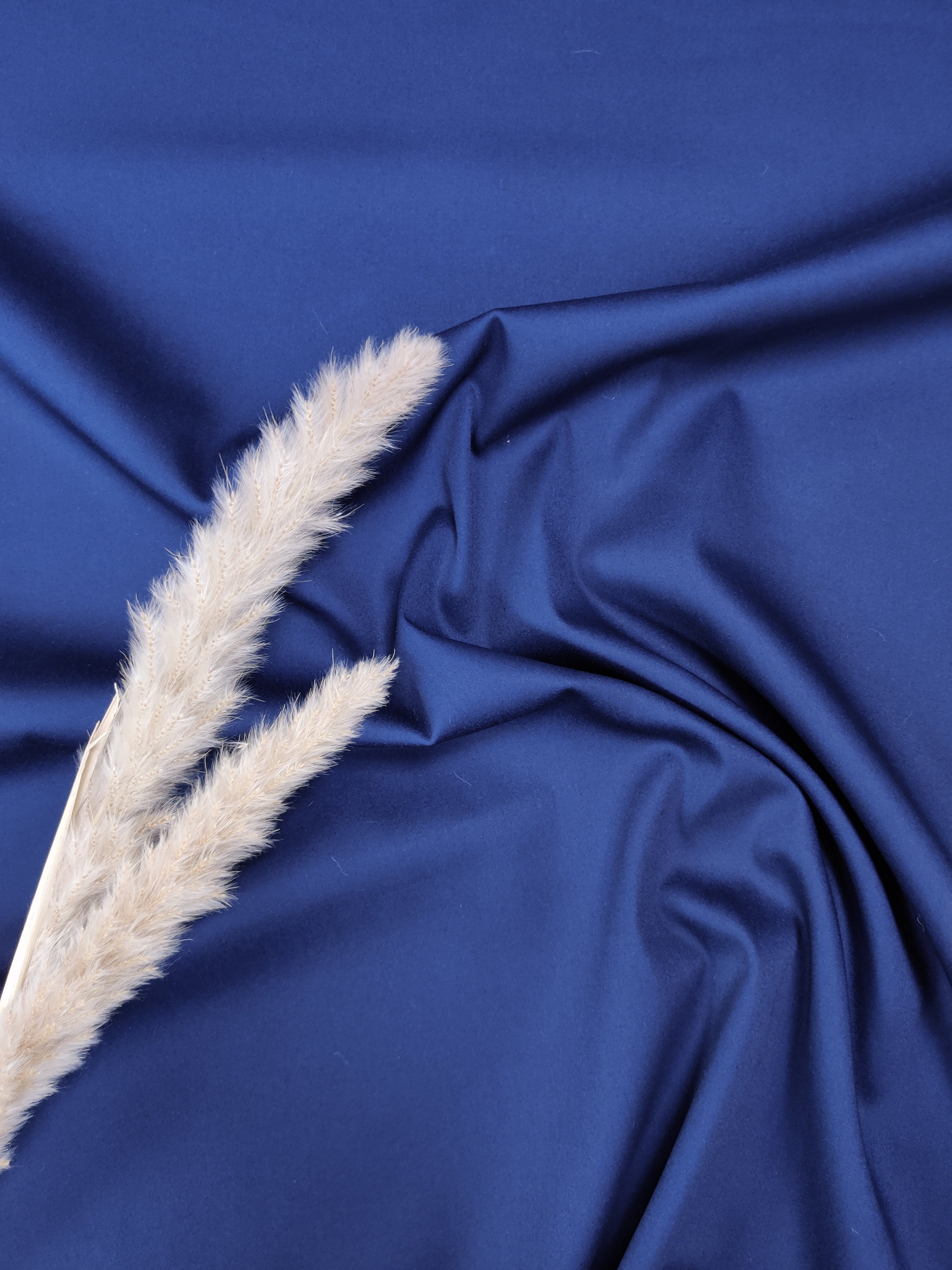 Satin de Coton stretch - Bleu marine