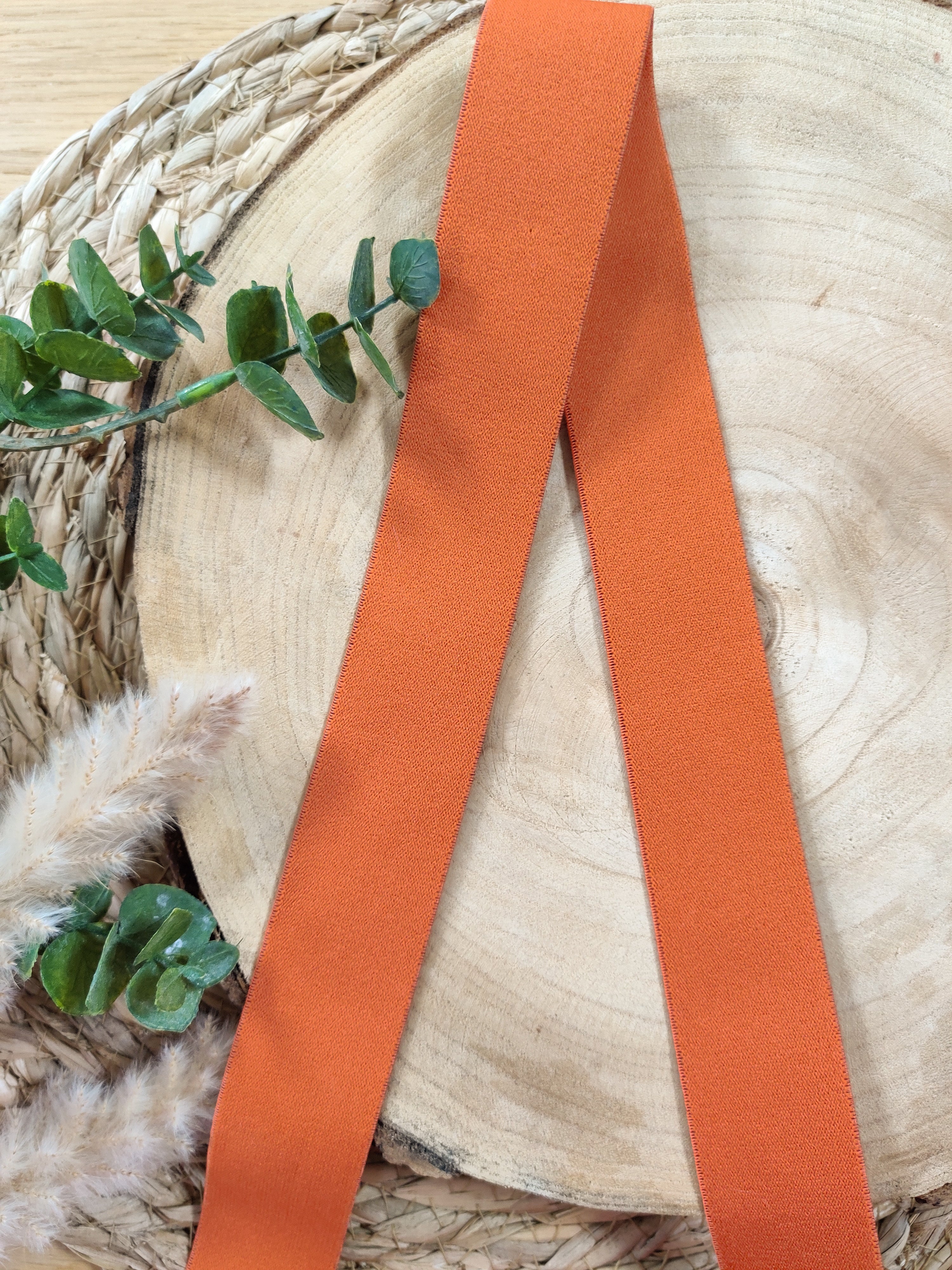 Élastique doux 35 mm - Rouille