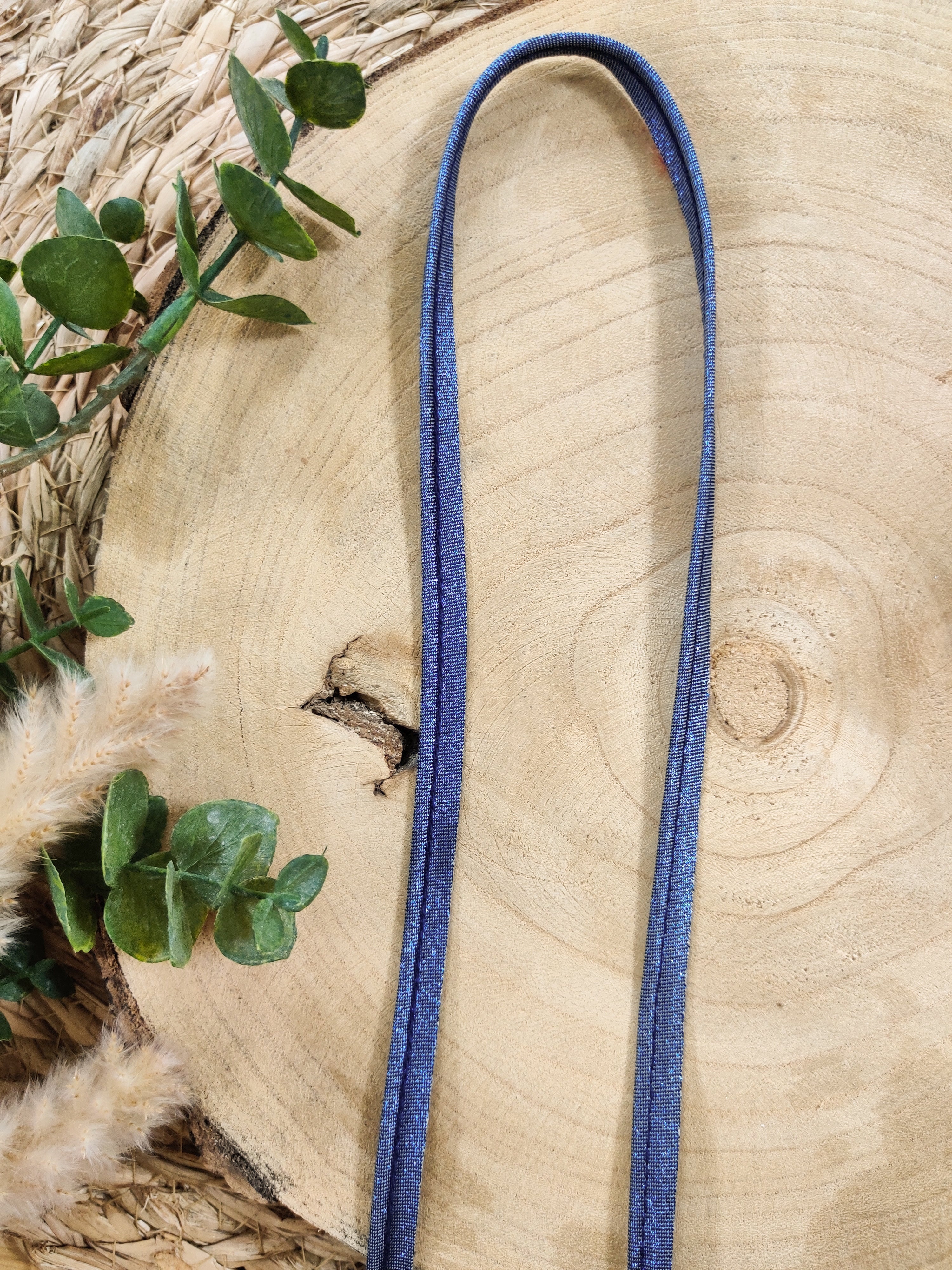 Passepoil bleu lurex