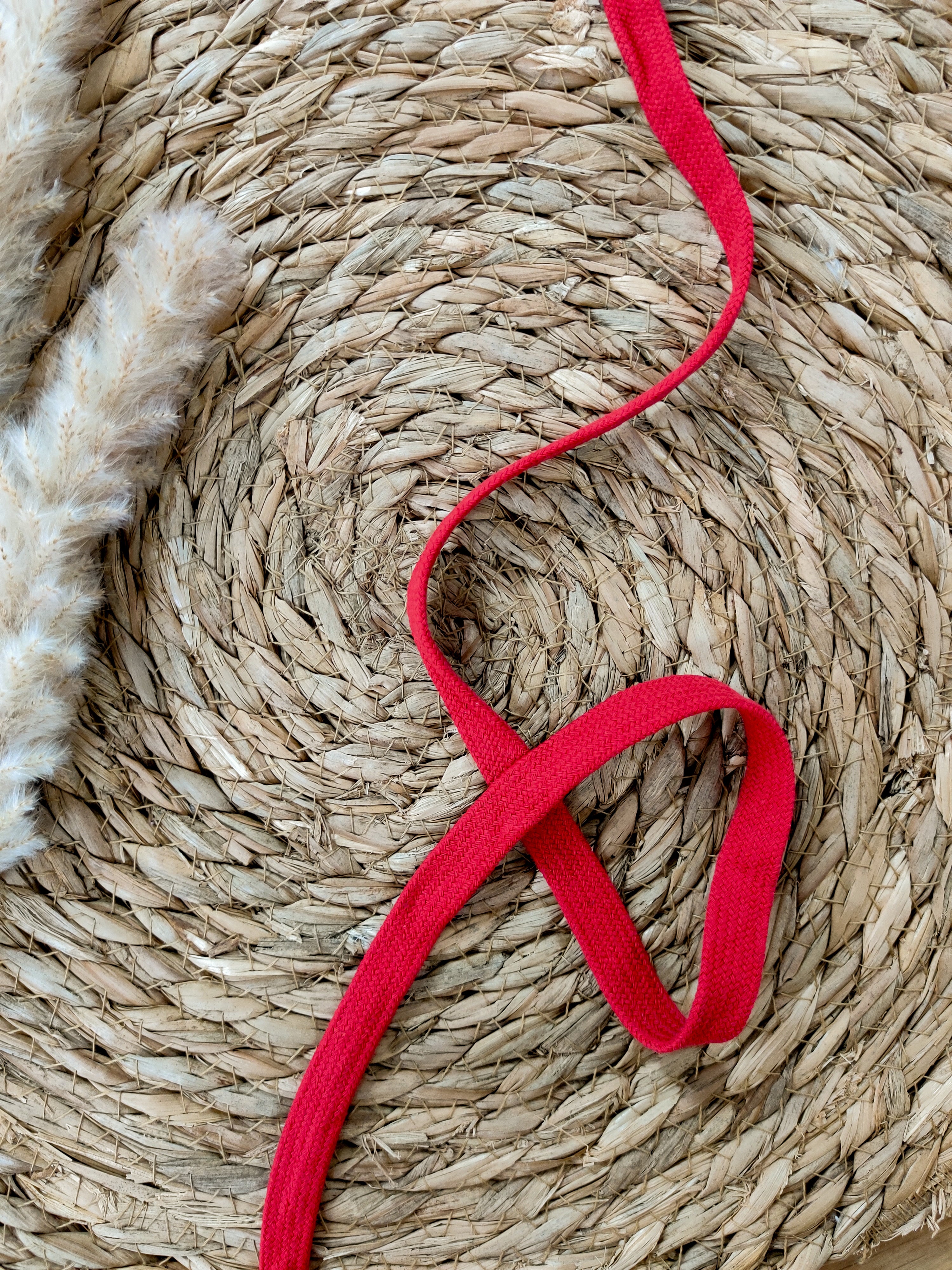 Cordon plat pour sweat 15mm - Rouge