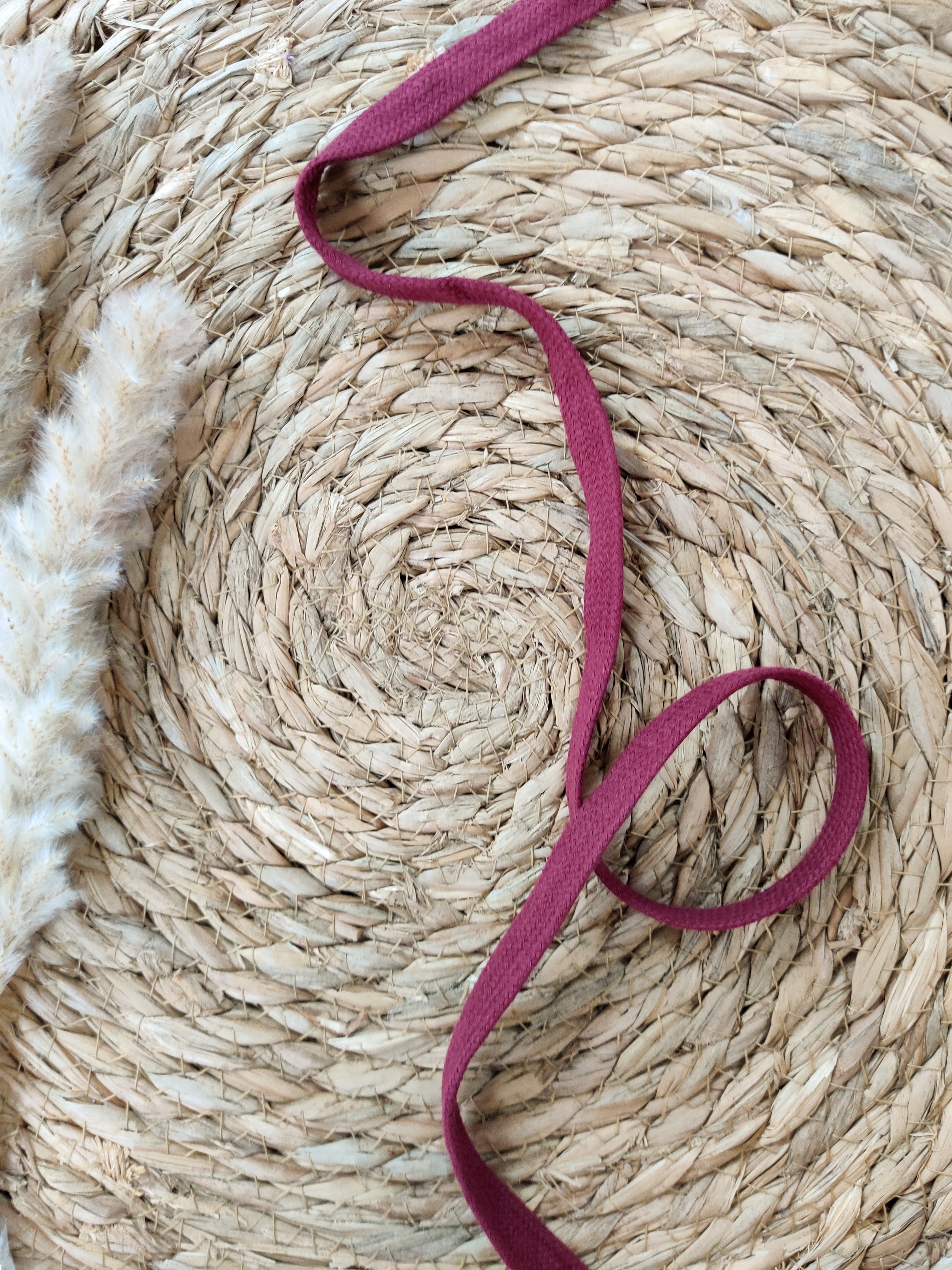 Cordon plat pour sweat 15mm - Bordeaux