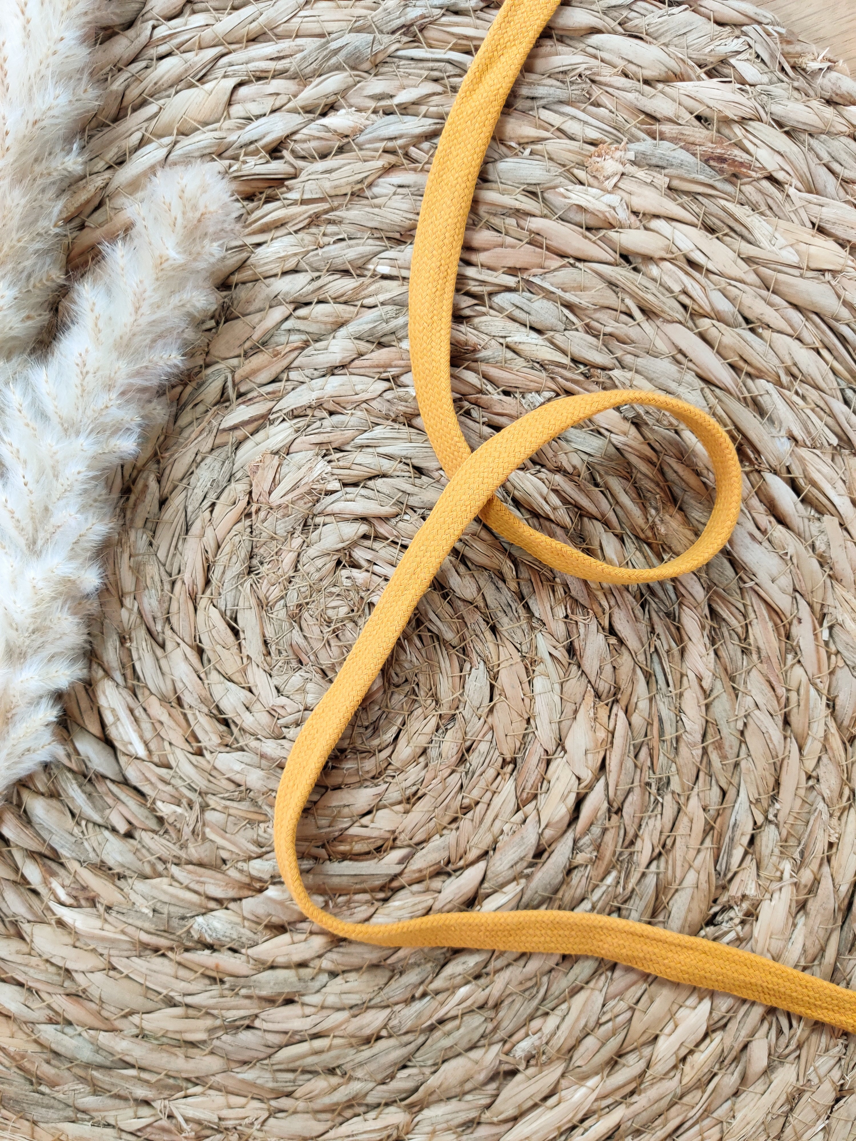 Cordon plat pour sweat 15mm - Ocre