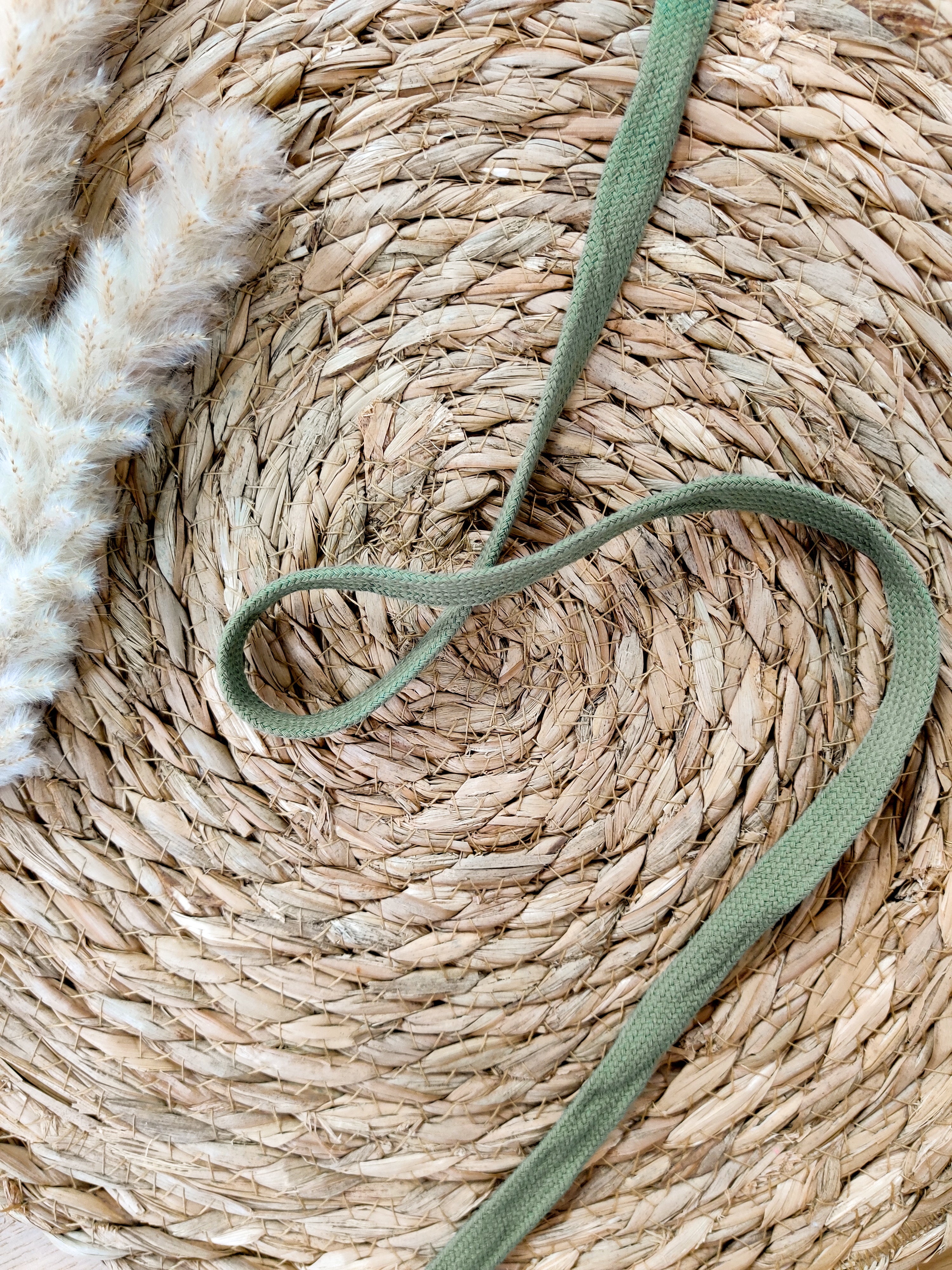 Cordon plat pour sweat 15mm - Kaki