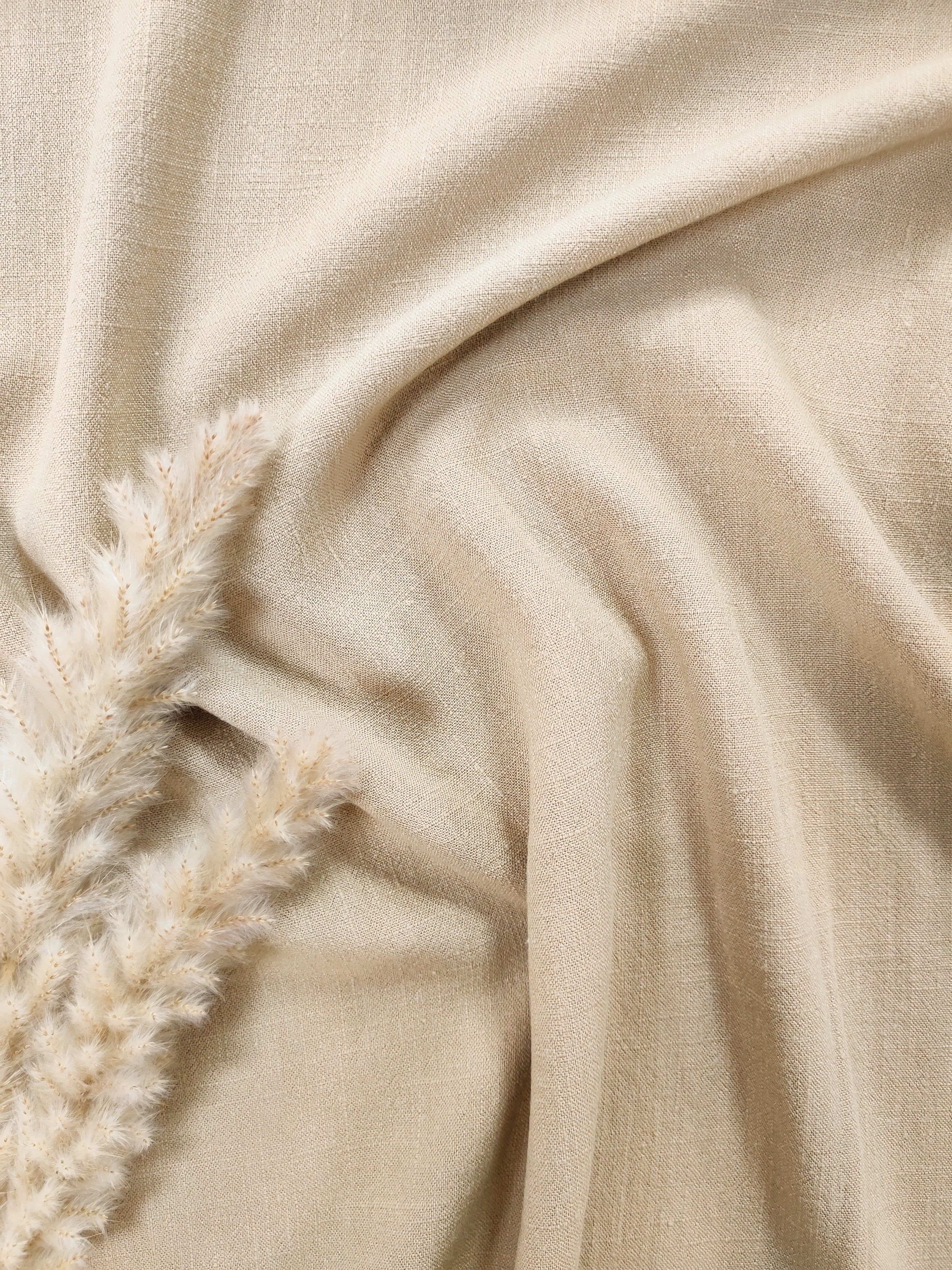 Lin viscose - Beige foncé