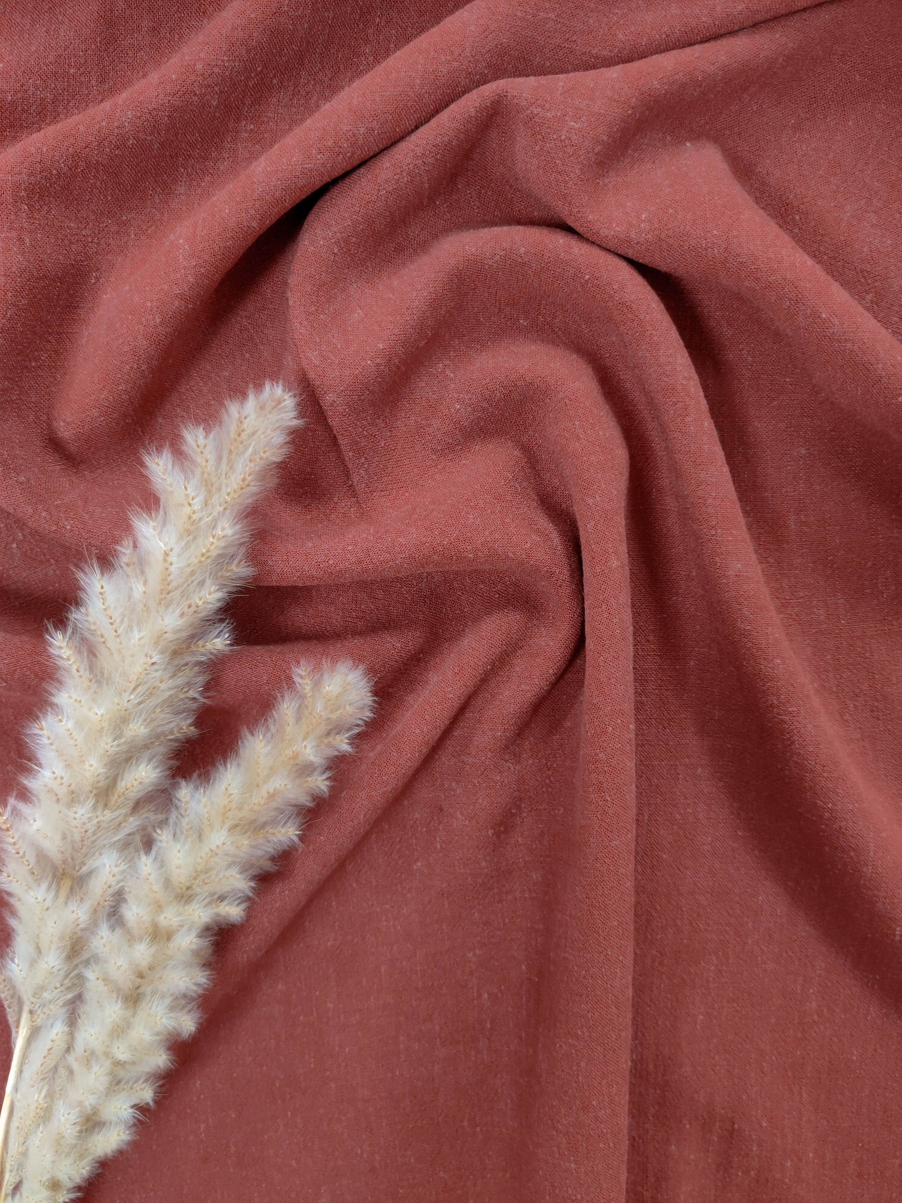 Lin viscose - Brique