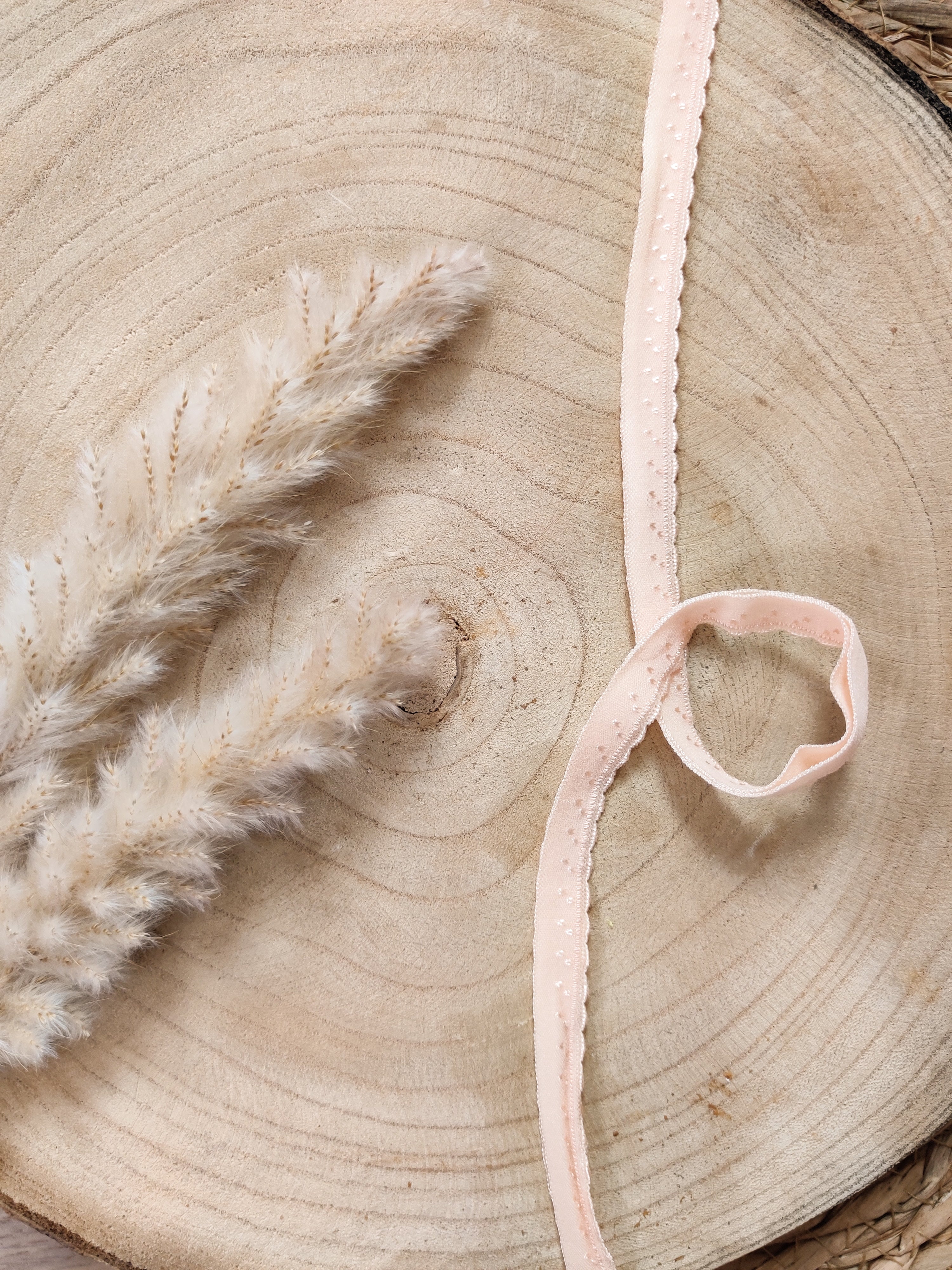 Elastique à picots préplié 11 mm - Beige nude