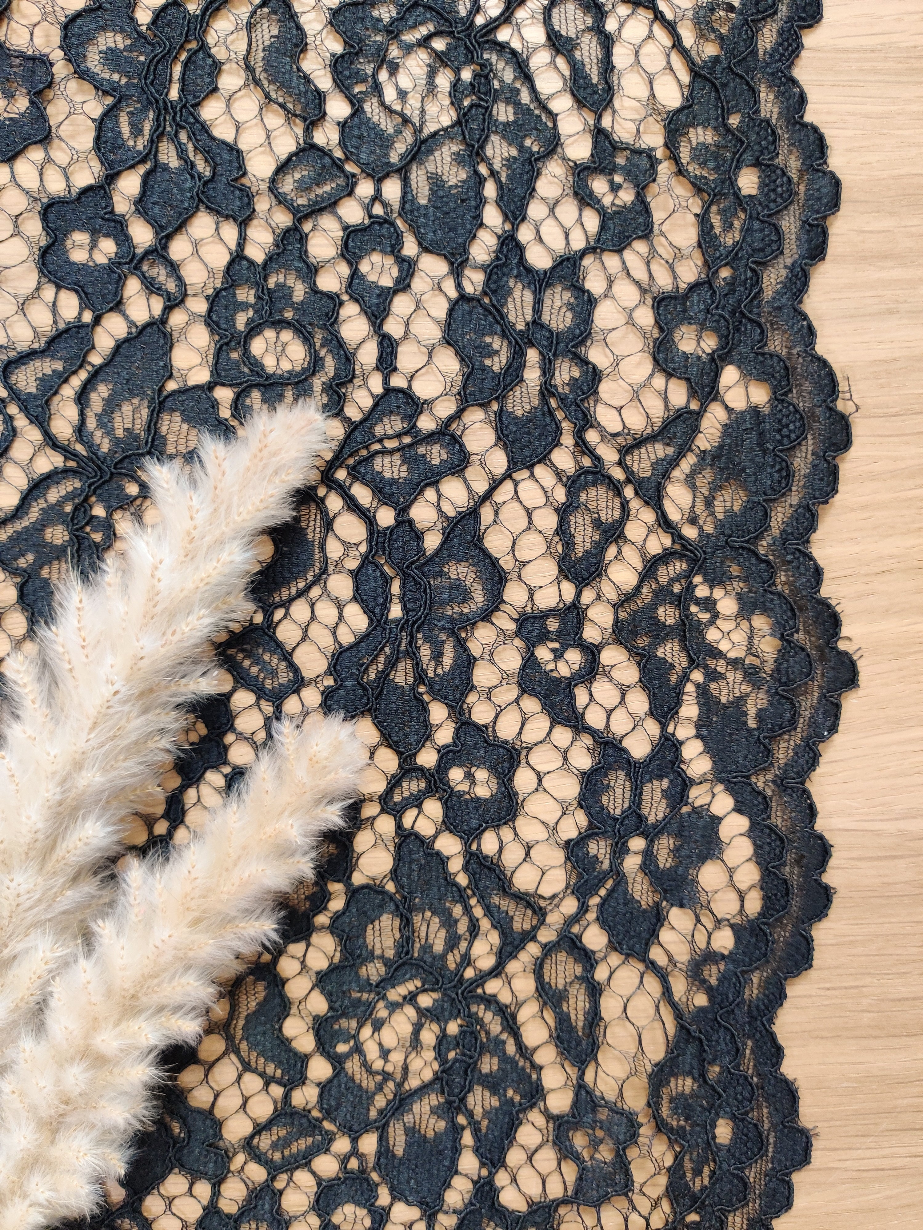 Dentelle à double bordure - Noire