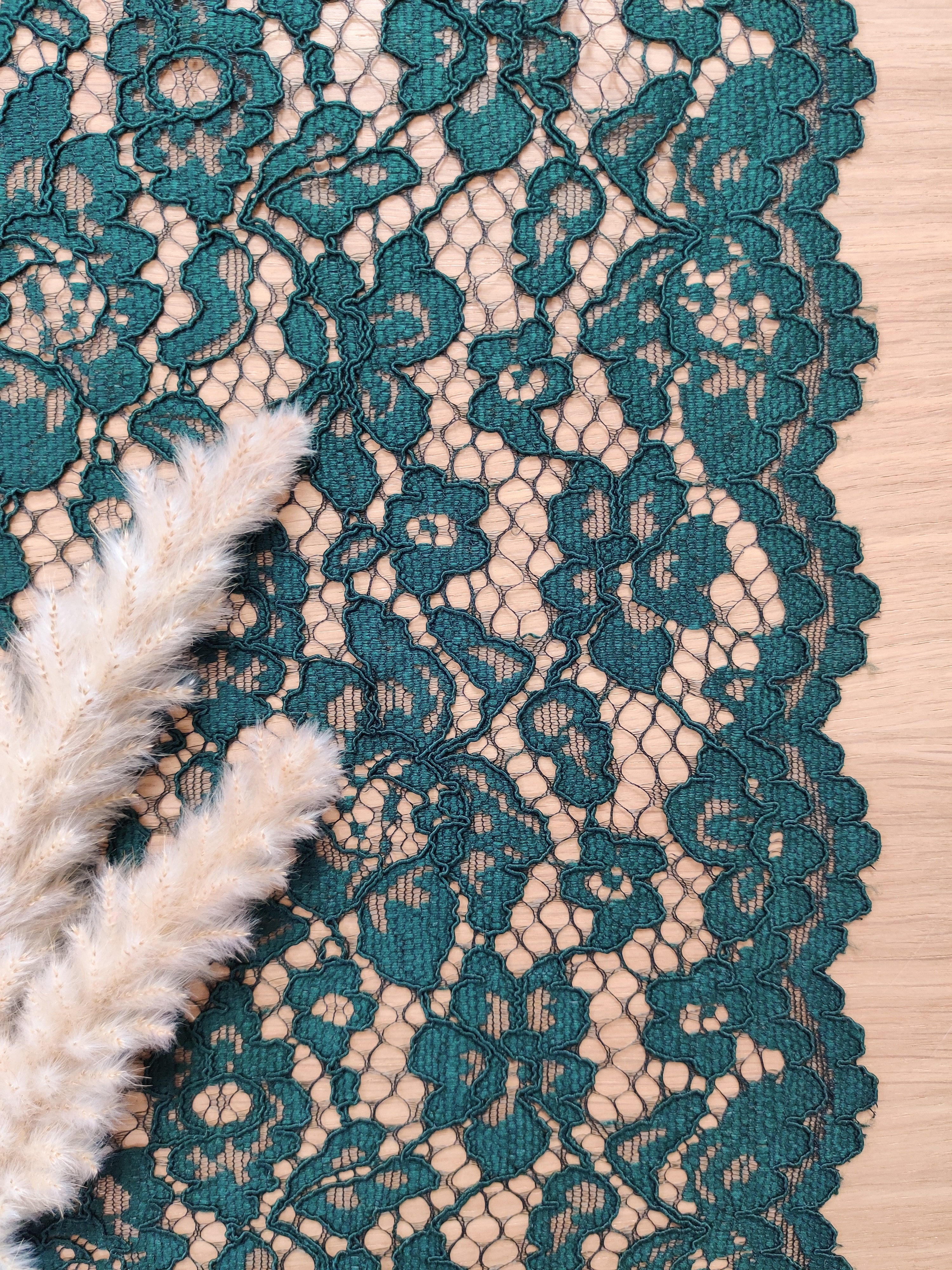 Dentelle à double bordure - Vert forêt