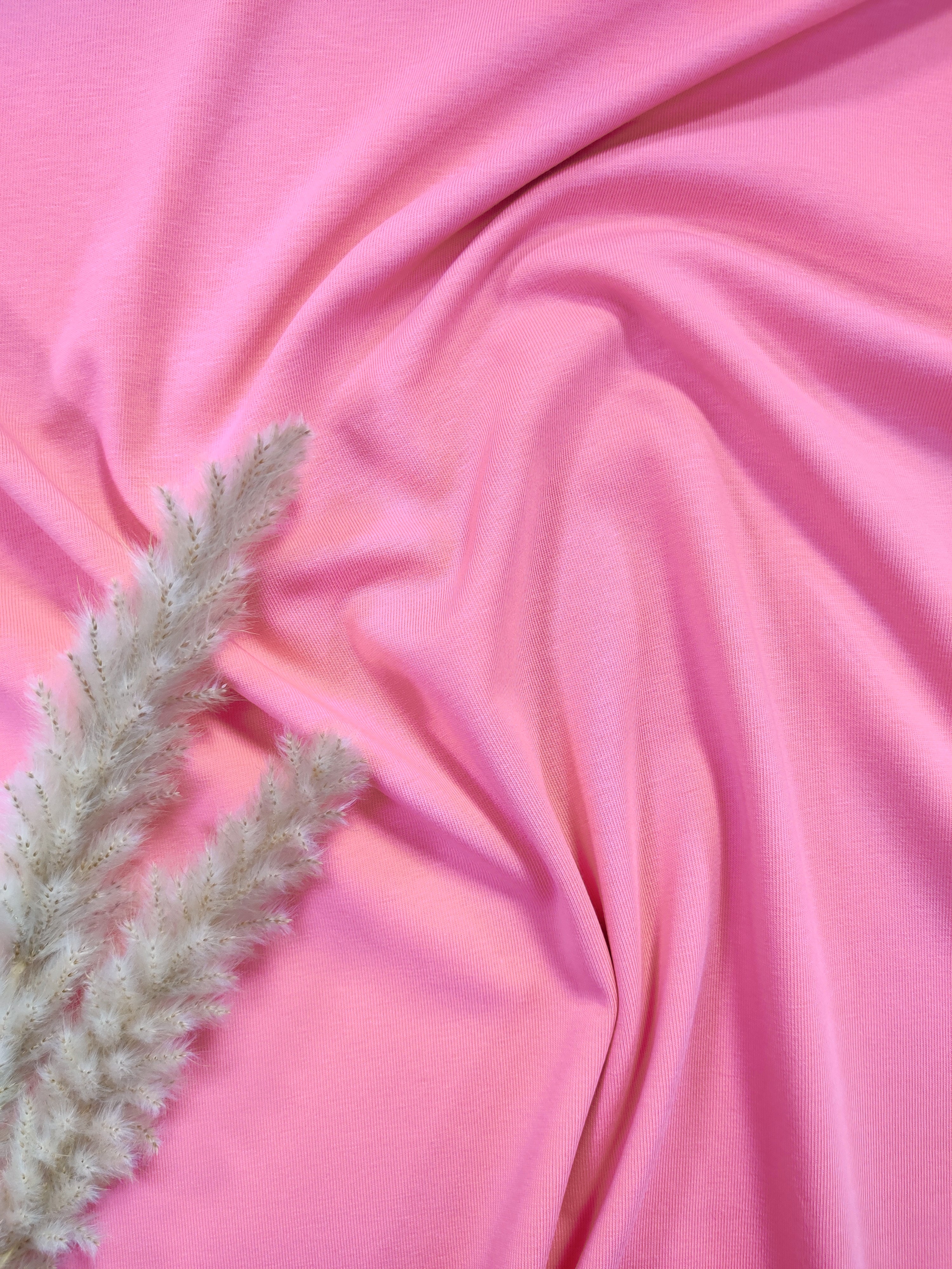 Jersey de coton BIO - Rose bonbon