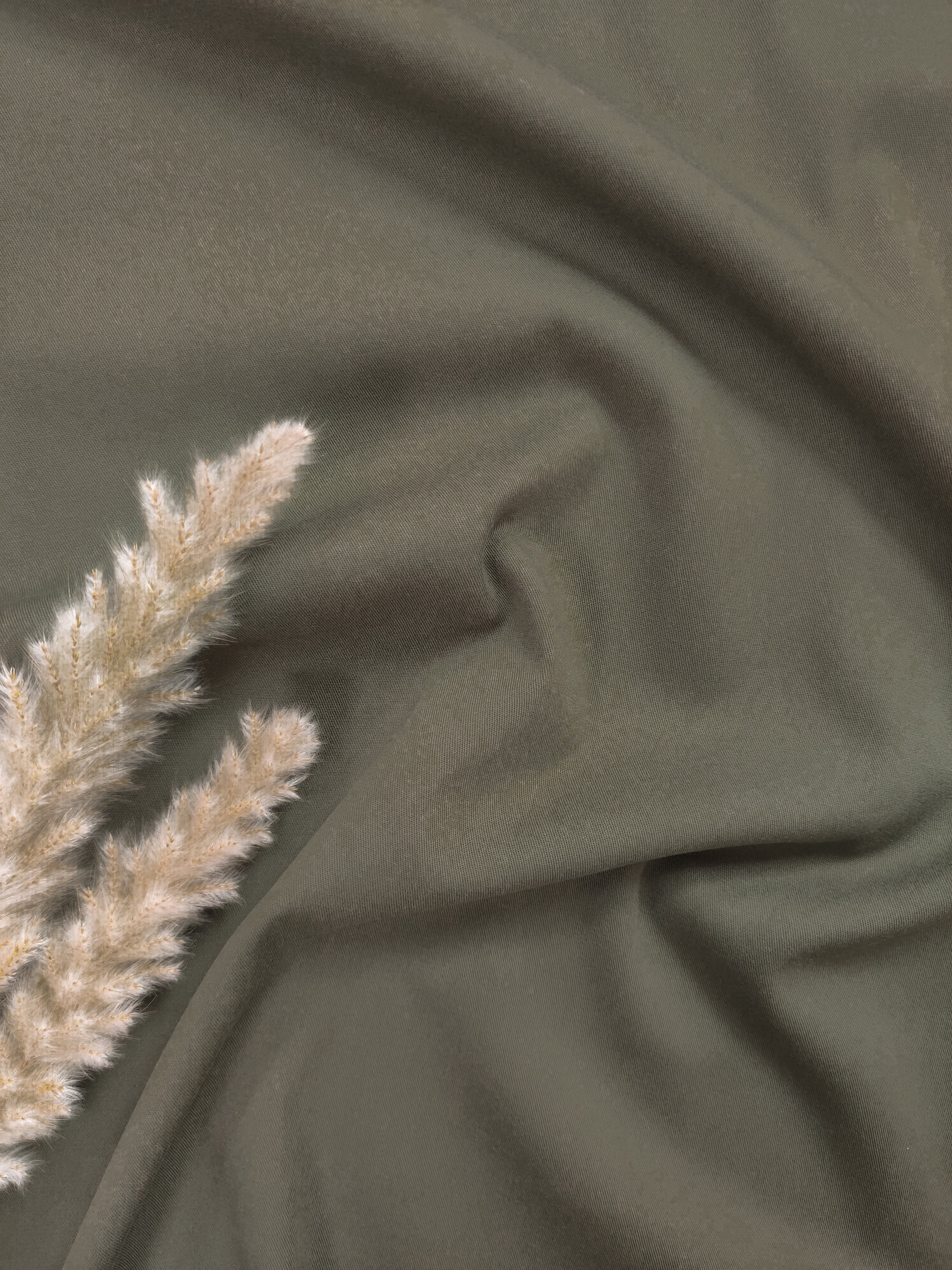 Twill de viscose - Vert kaki