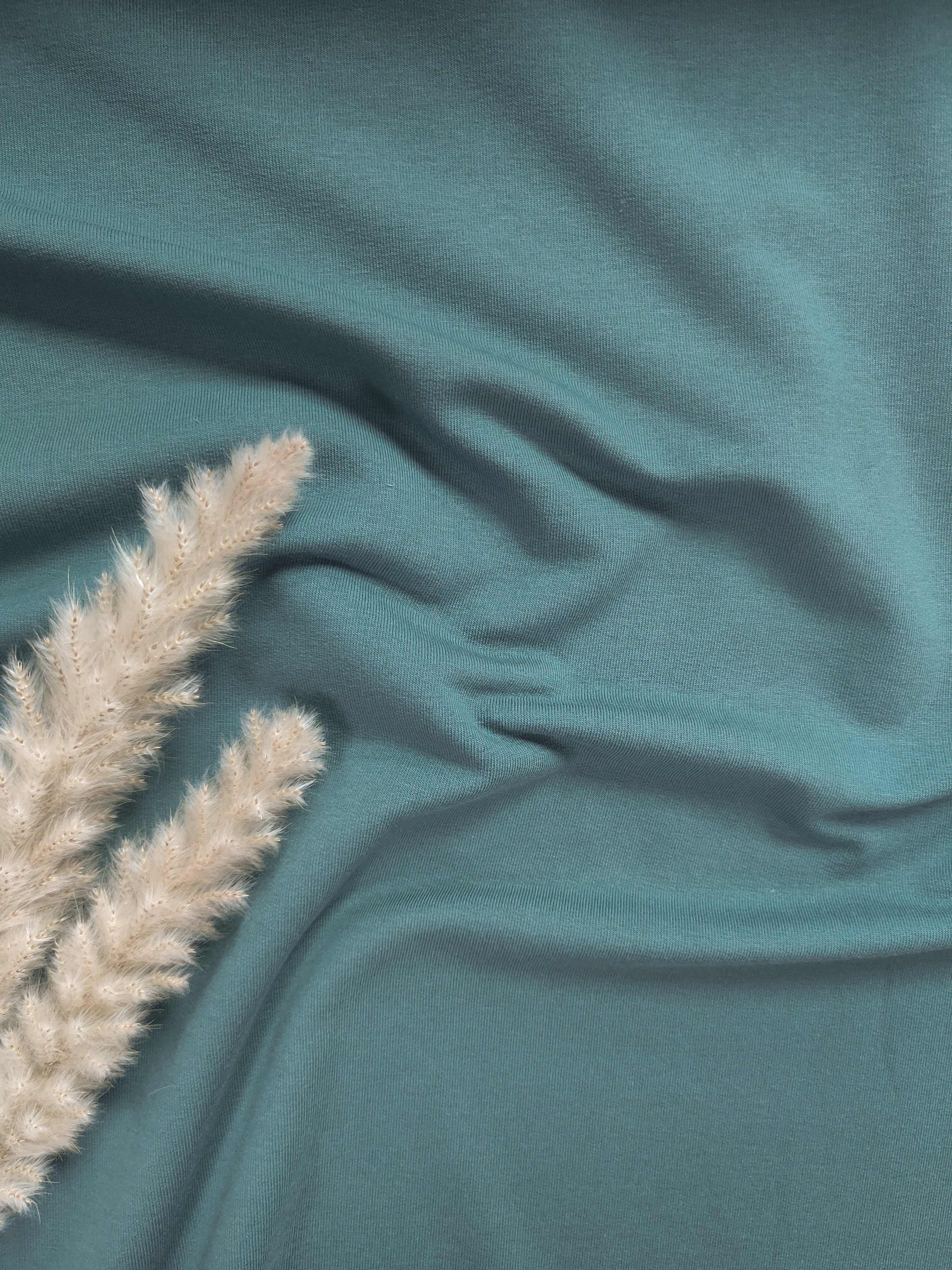 Jersey de coton BIO - Bleu vert foncé