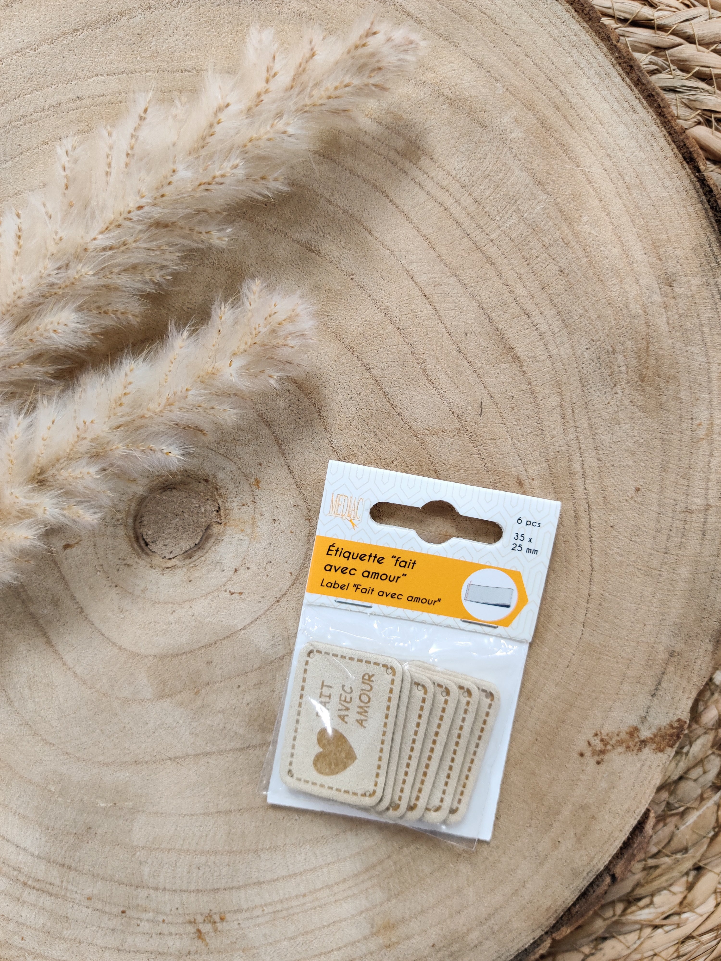 Etiquettes "Fait avec amour"