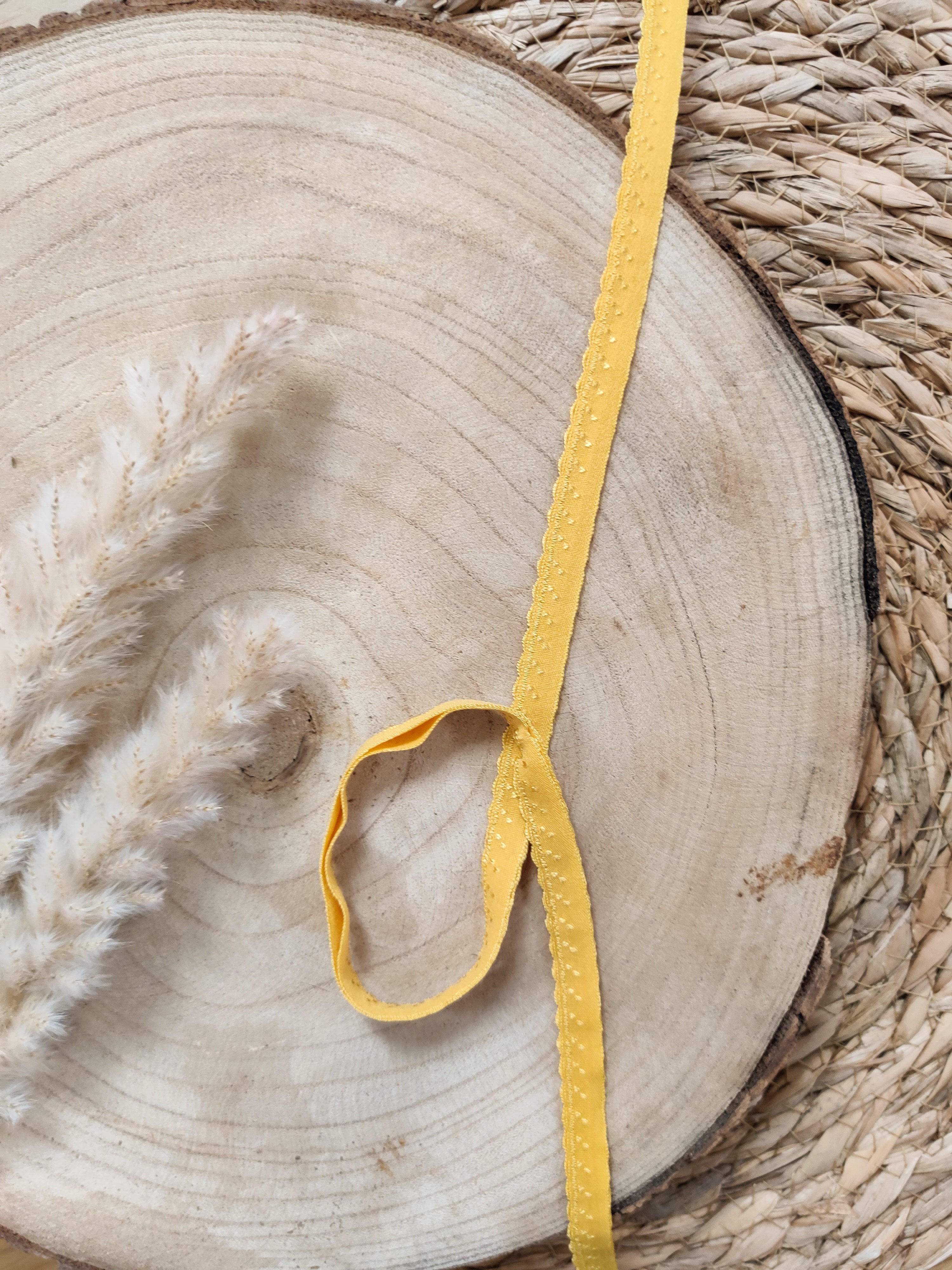 Elastique à picots préplié 11 mm - Ocre