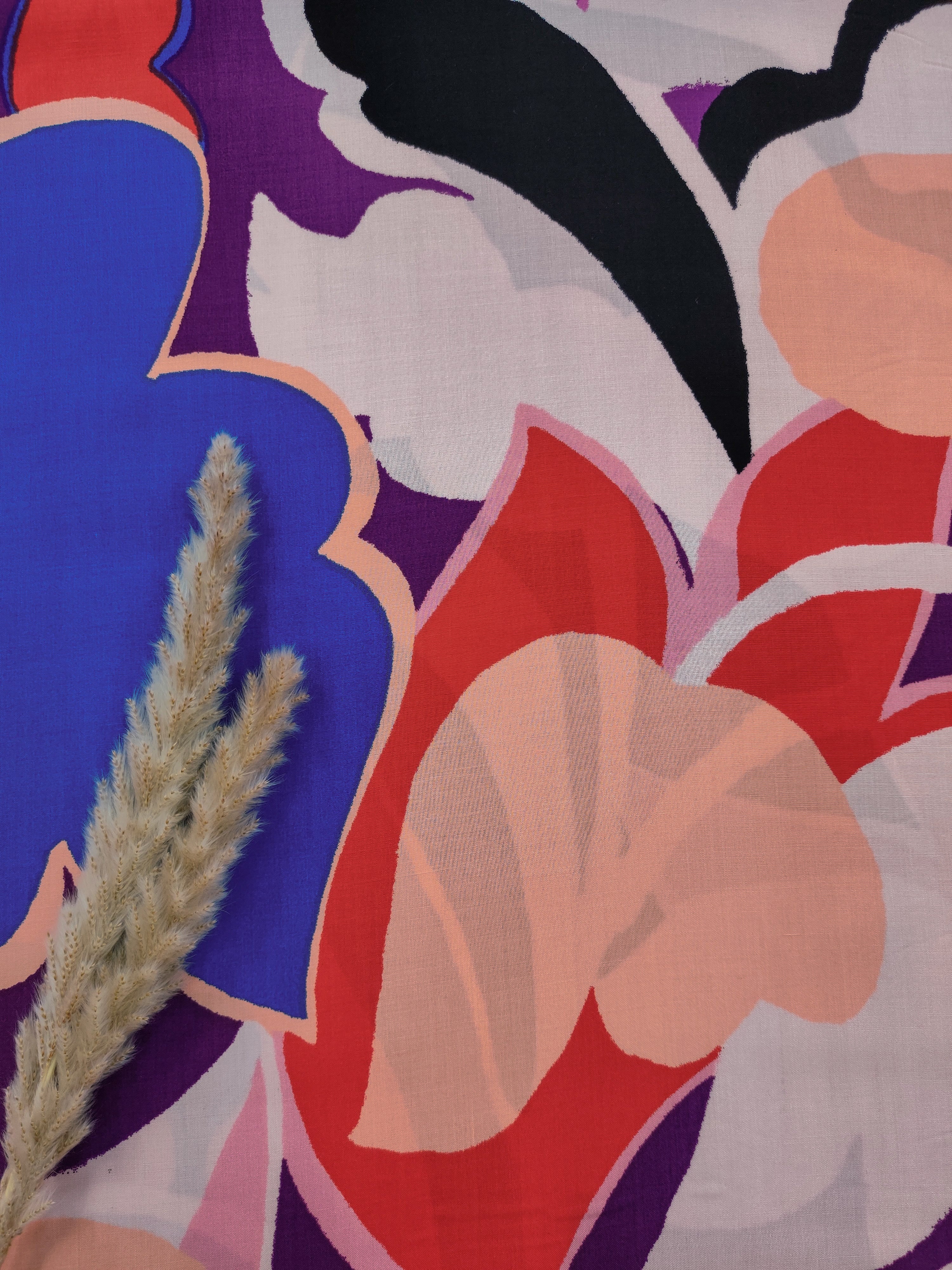 Popeline de viscose - Floraison multicolore