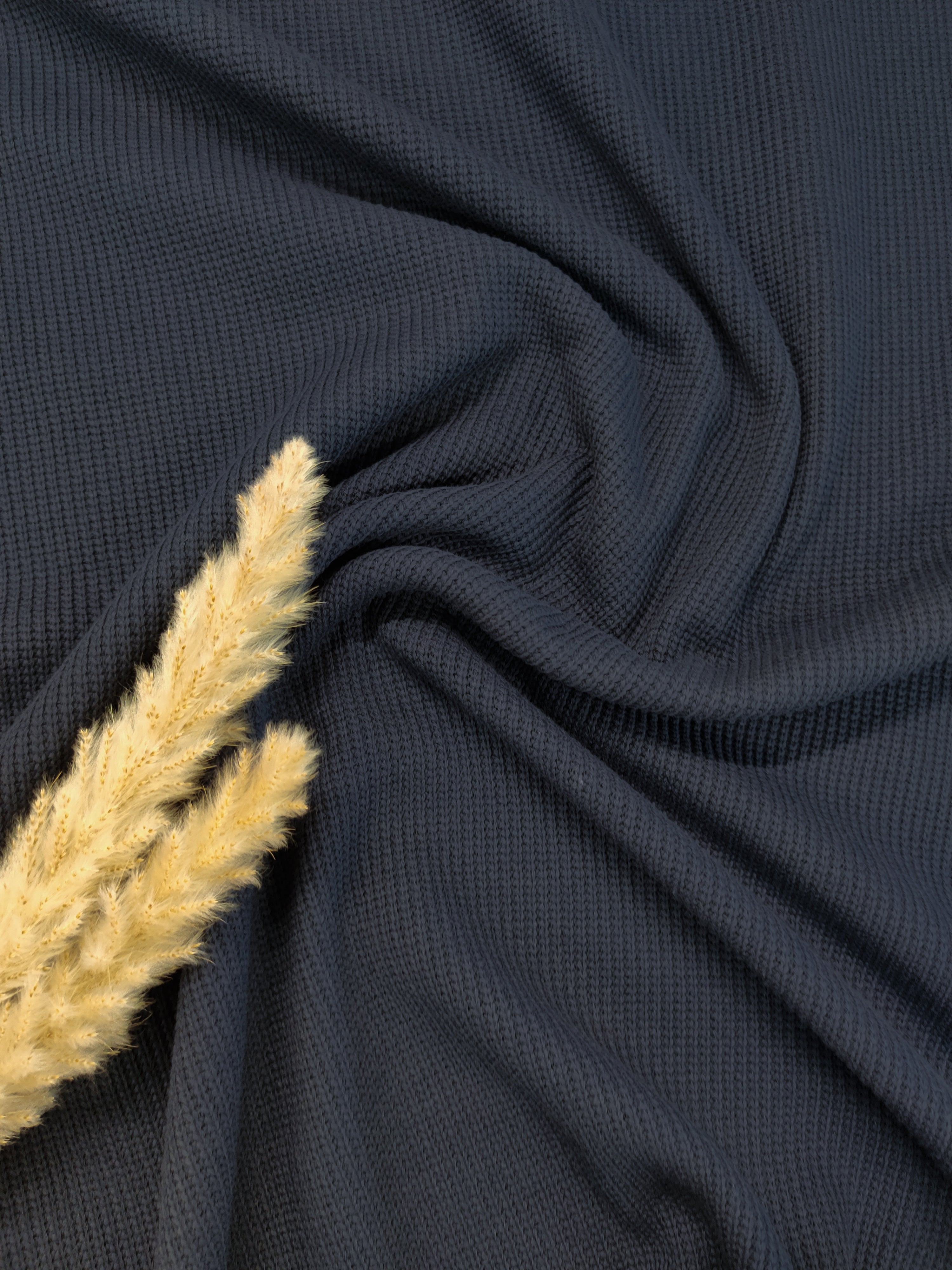 Maille effet tricot - Bleu marine