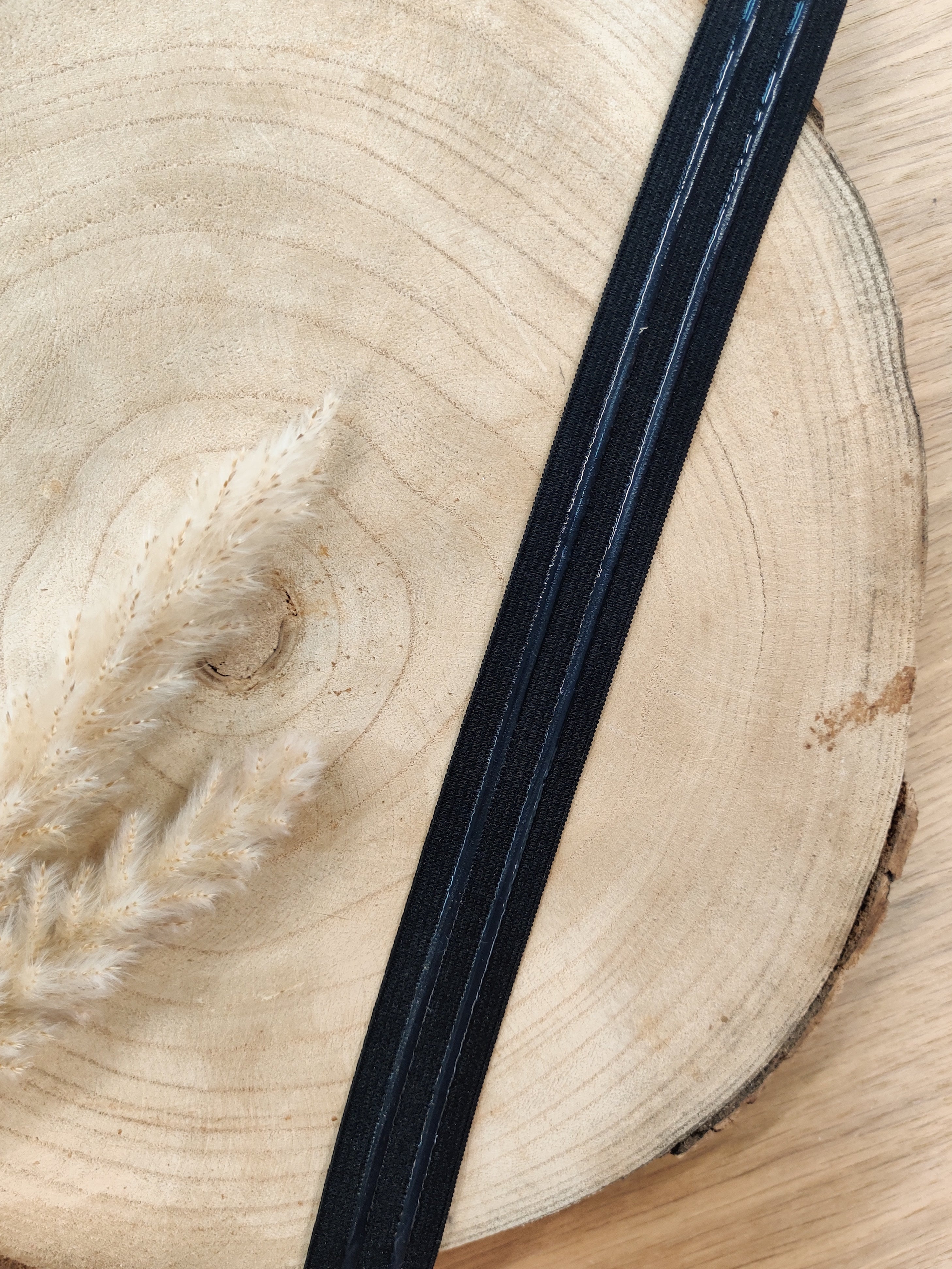 Élastique anti-glissement - 25 mm - Noir