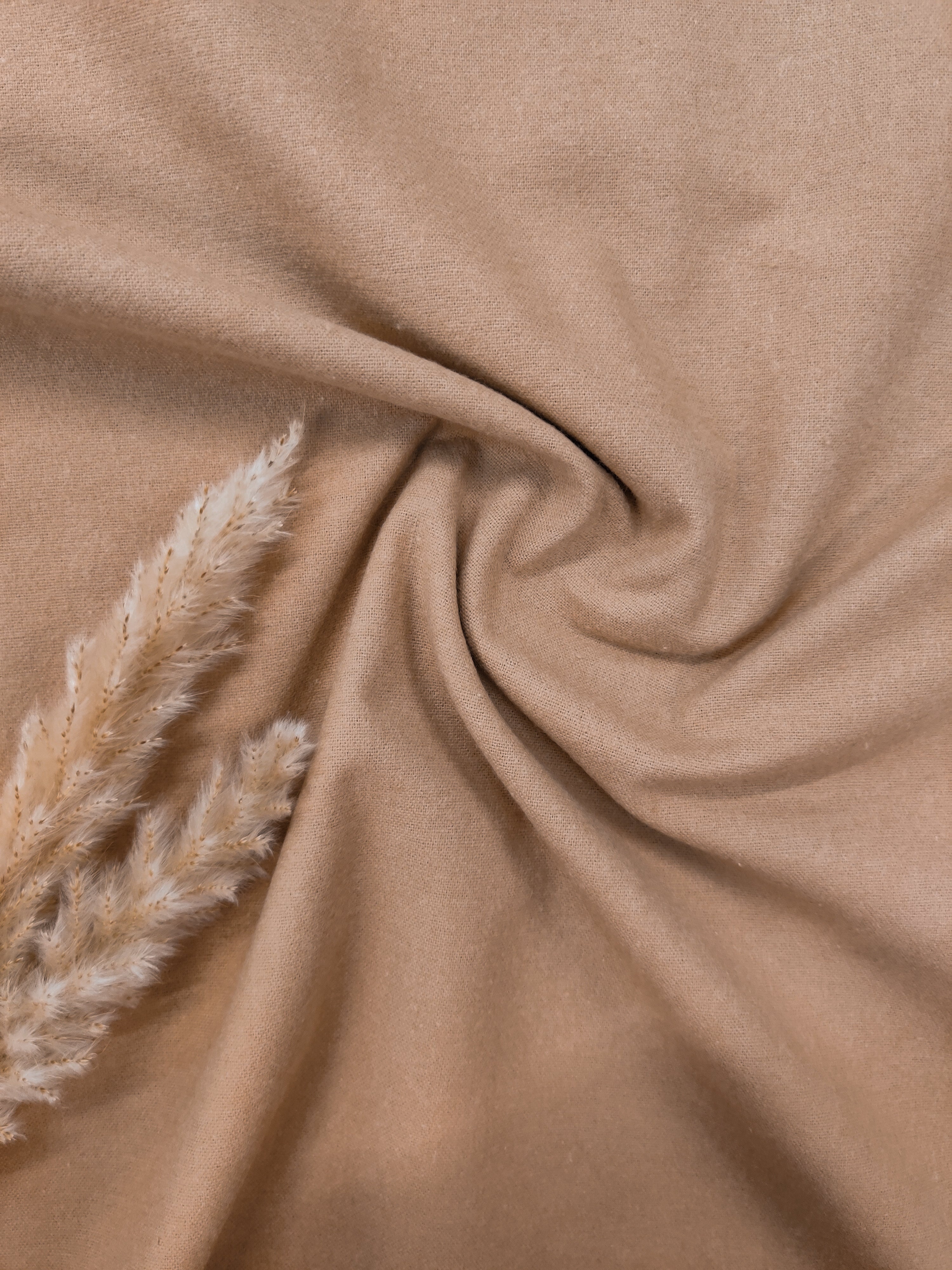 Flanelle de coton - Camel