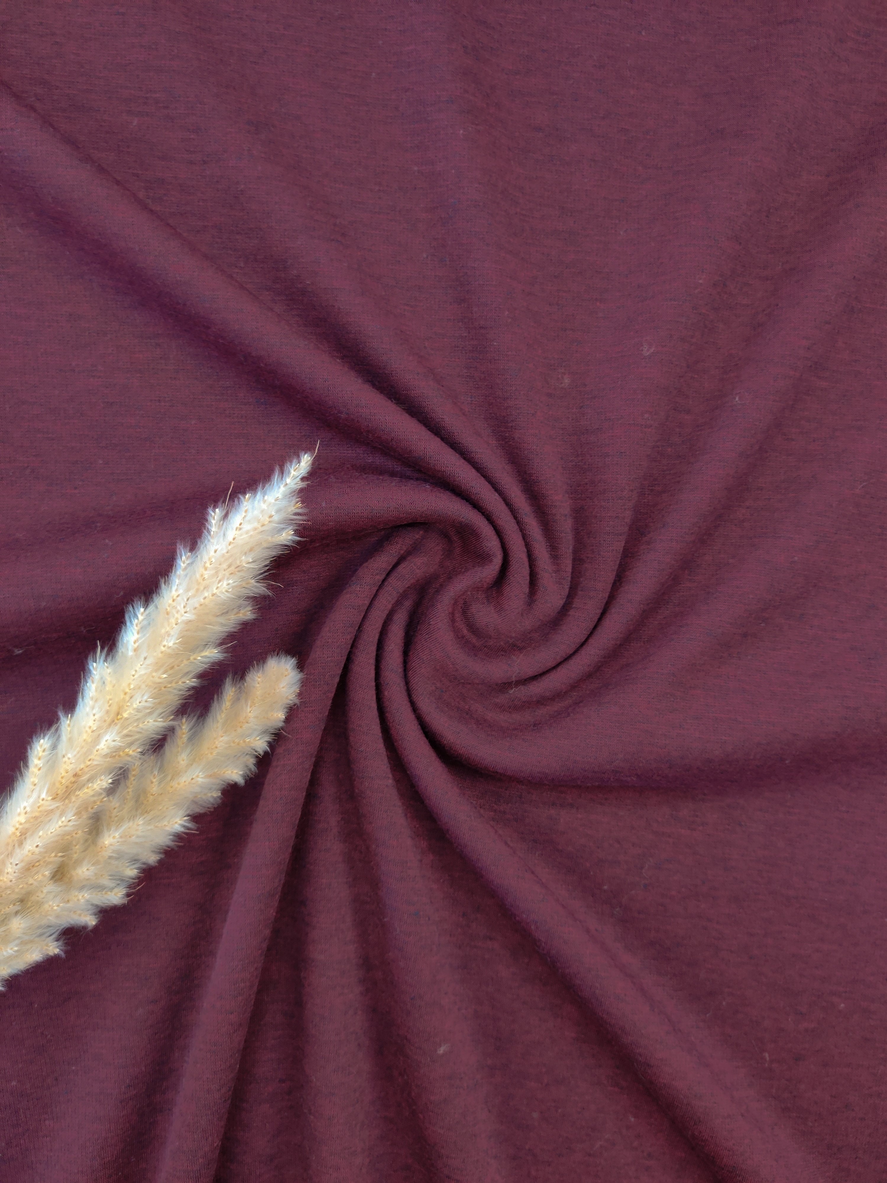 Sweat polaire alpin - Lie de vin chiné