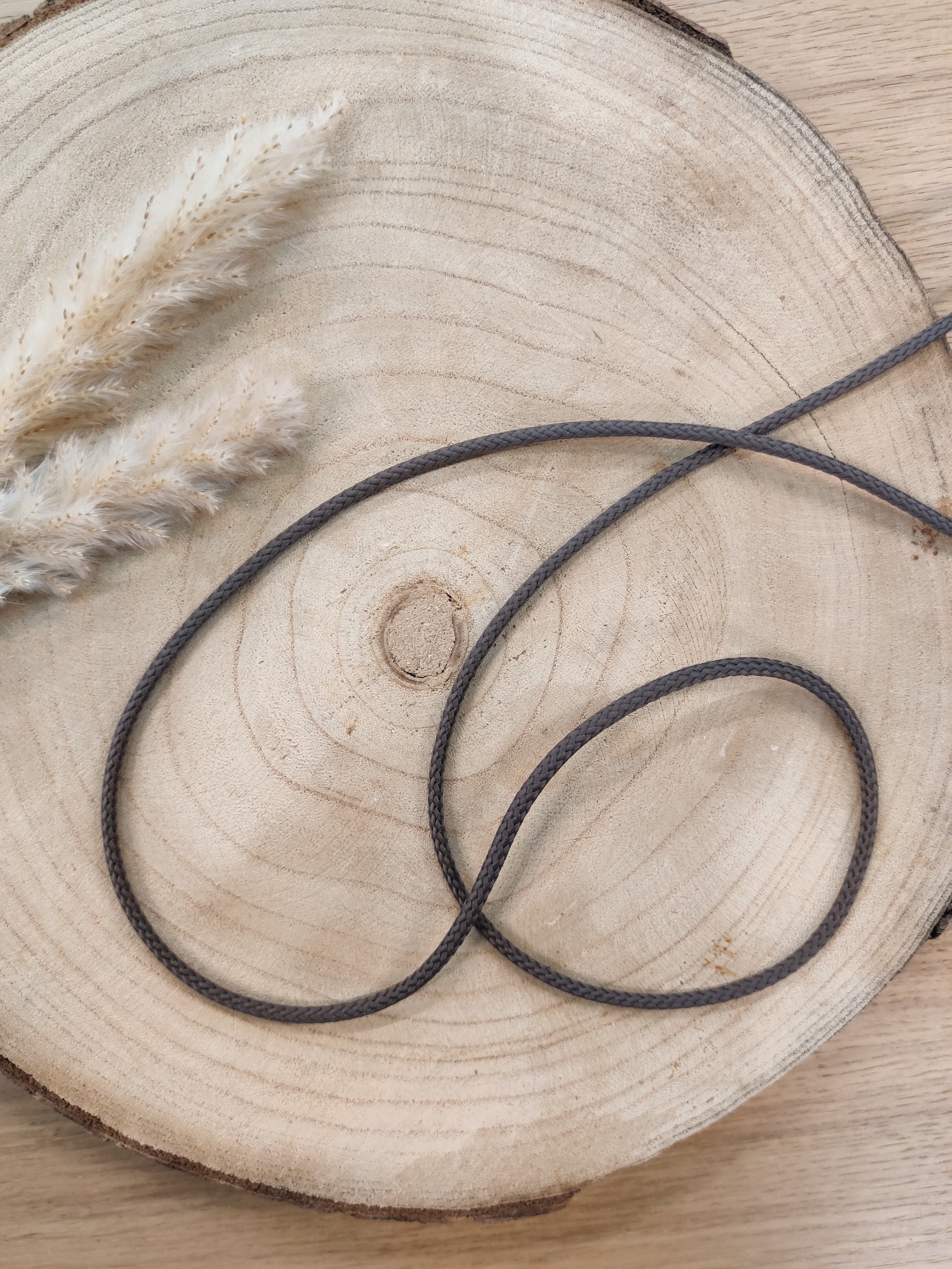 Cordon pour sweat taupe 4,5 mm