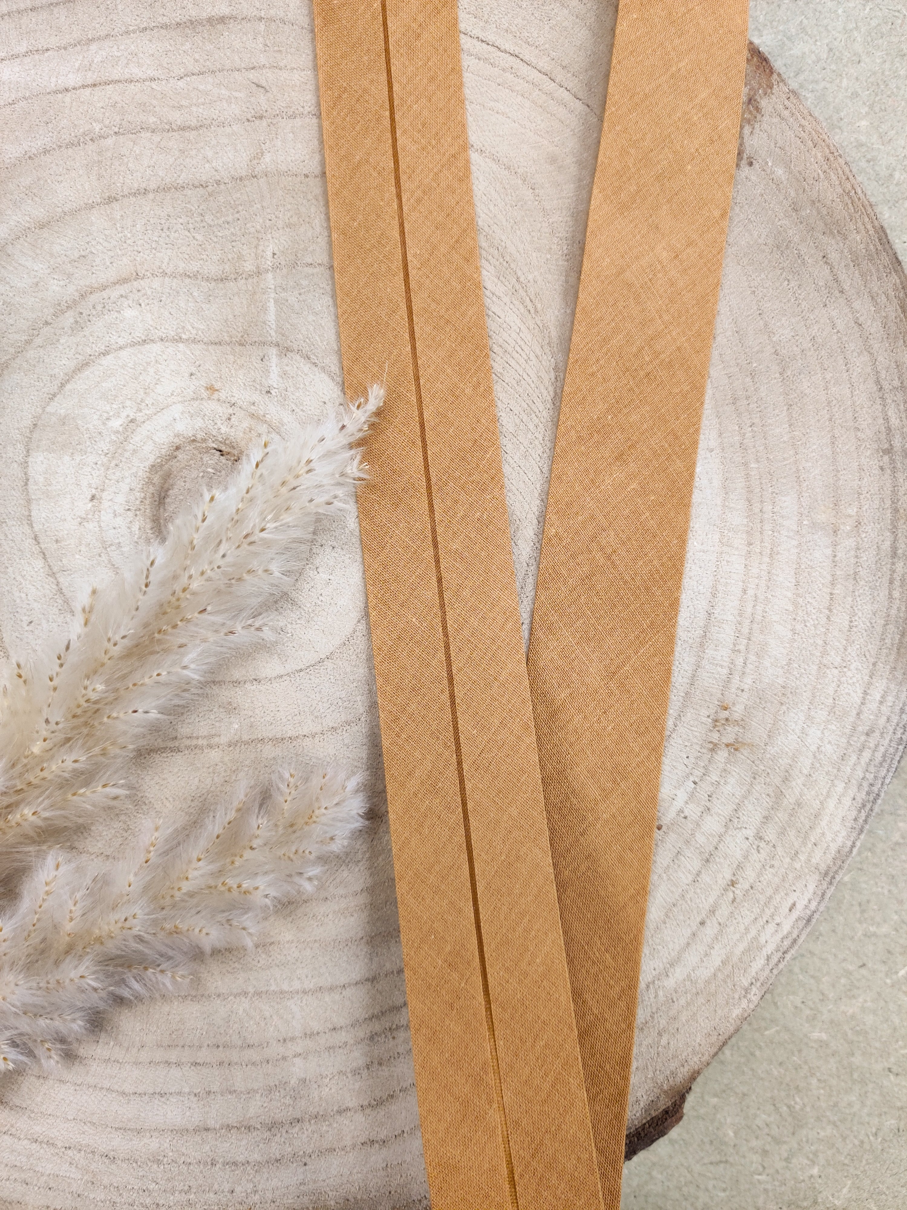 Biais pré-plié 27 mm - Camel