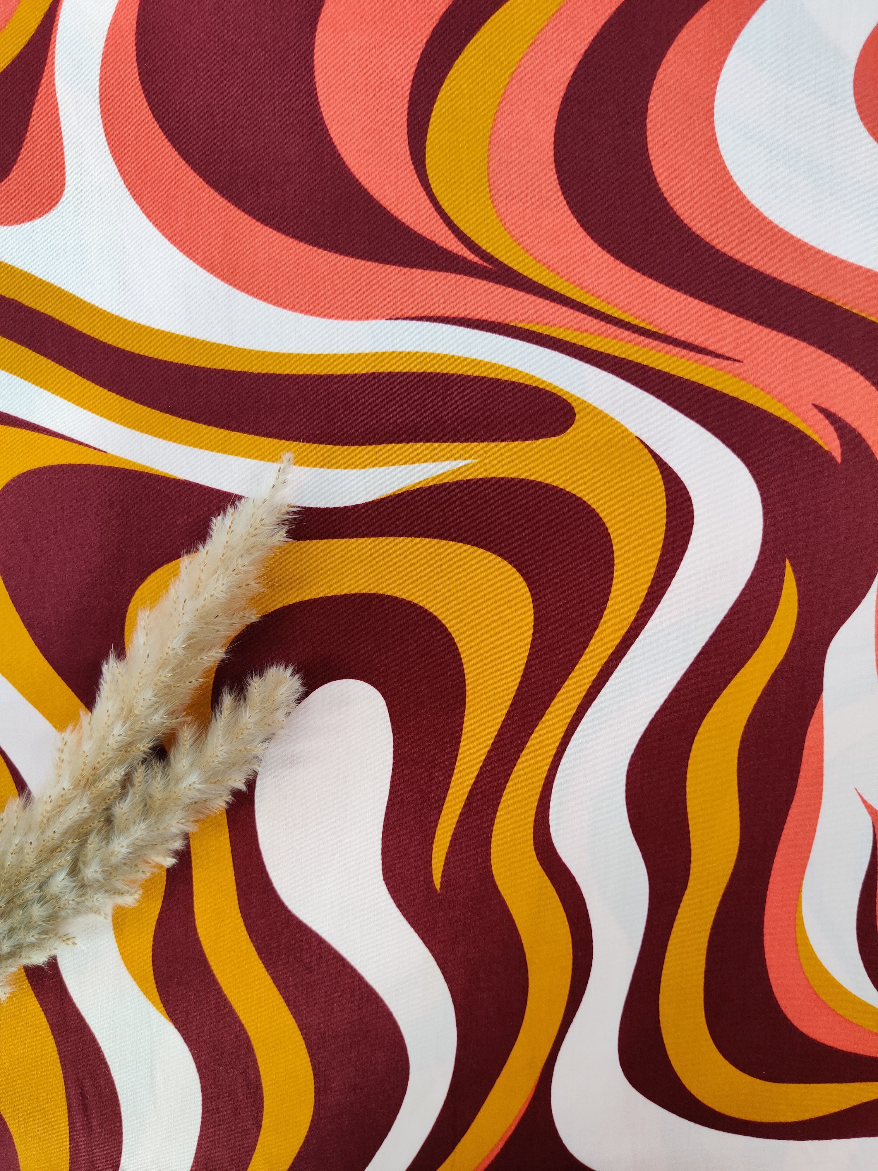 Satin de Coton tons chauds - Dans les vagues