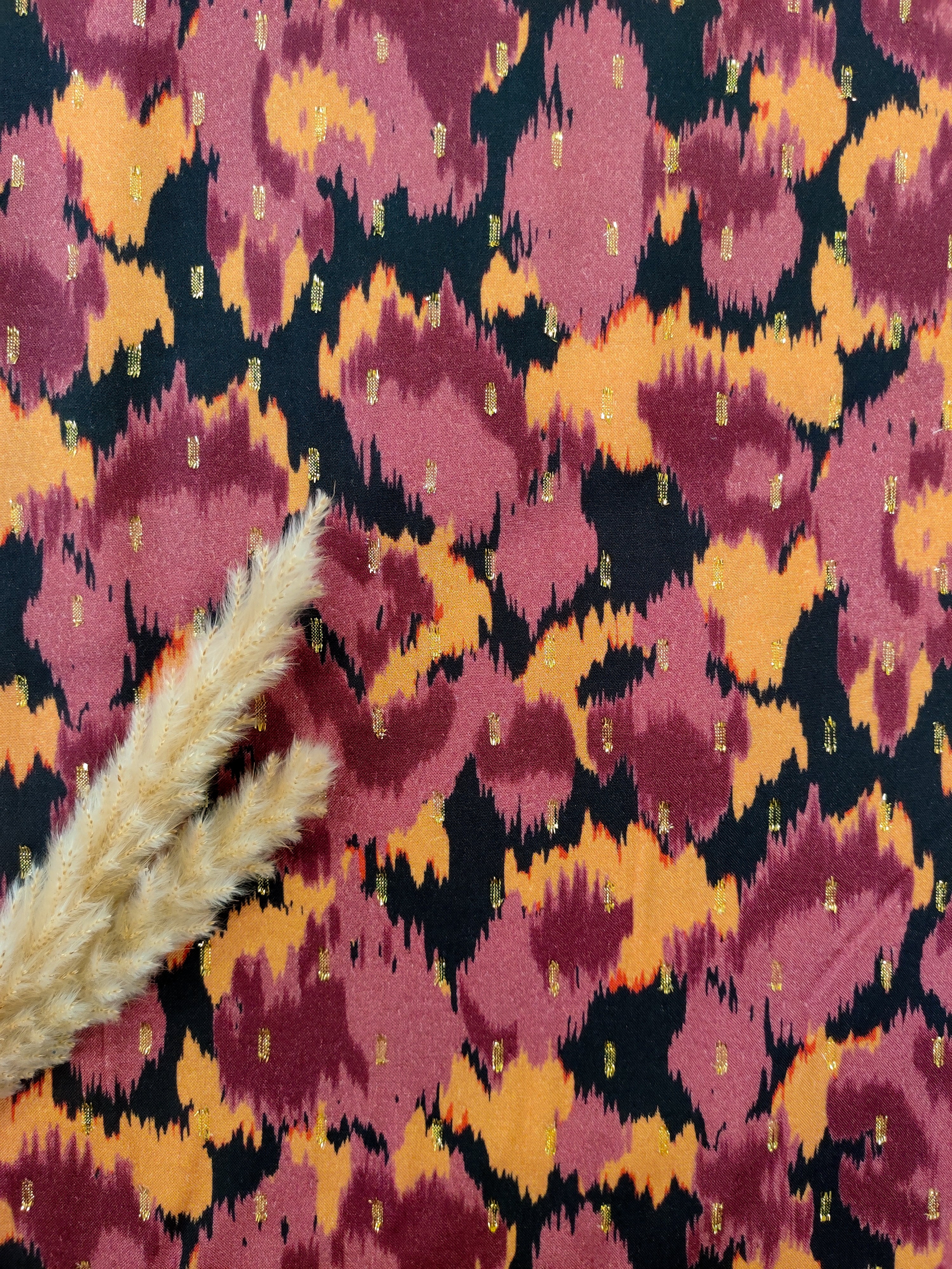 Popeline de viscose lurex noire - Graou abstrait