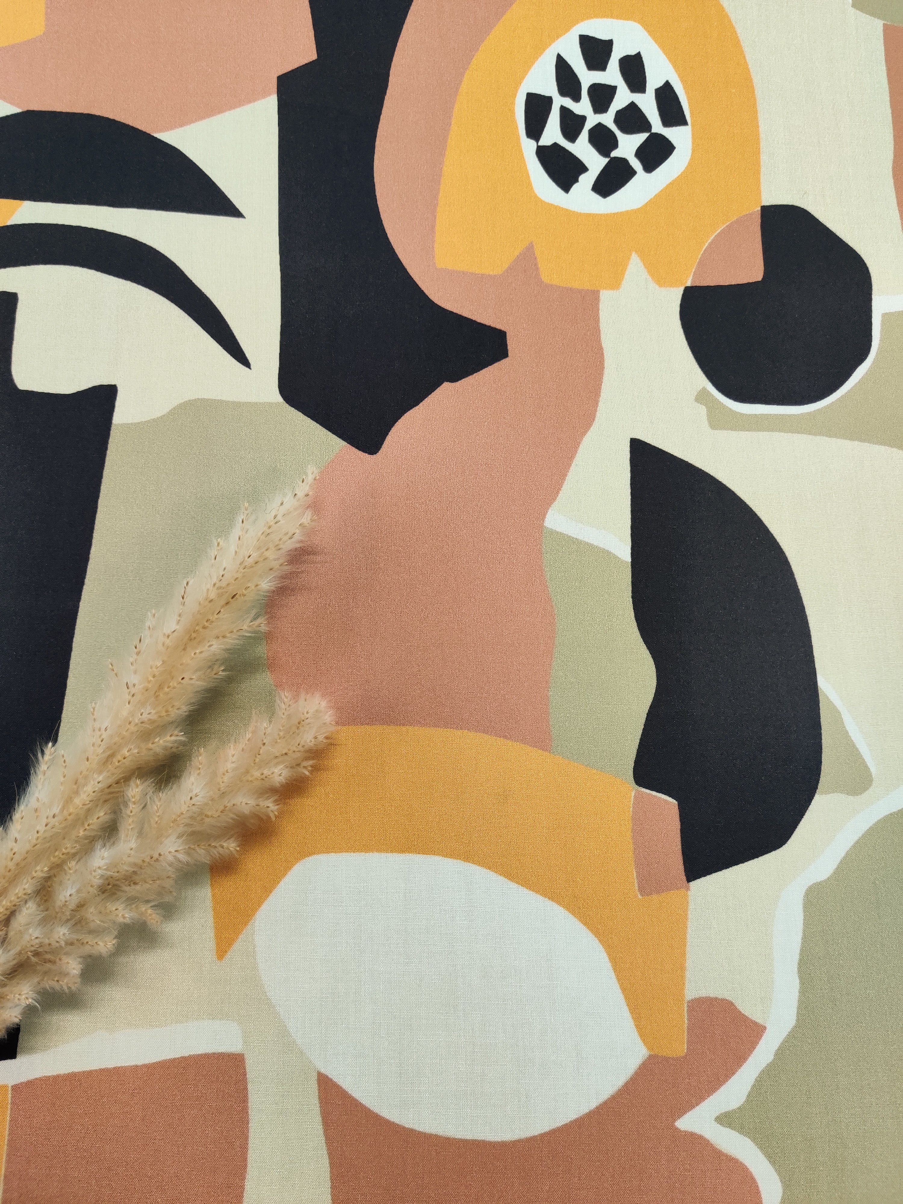 Popeline de viscose - effet Picasso