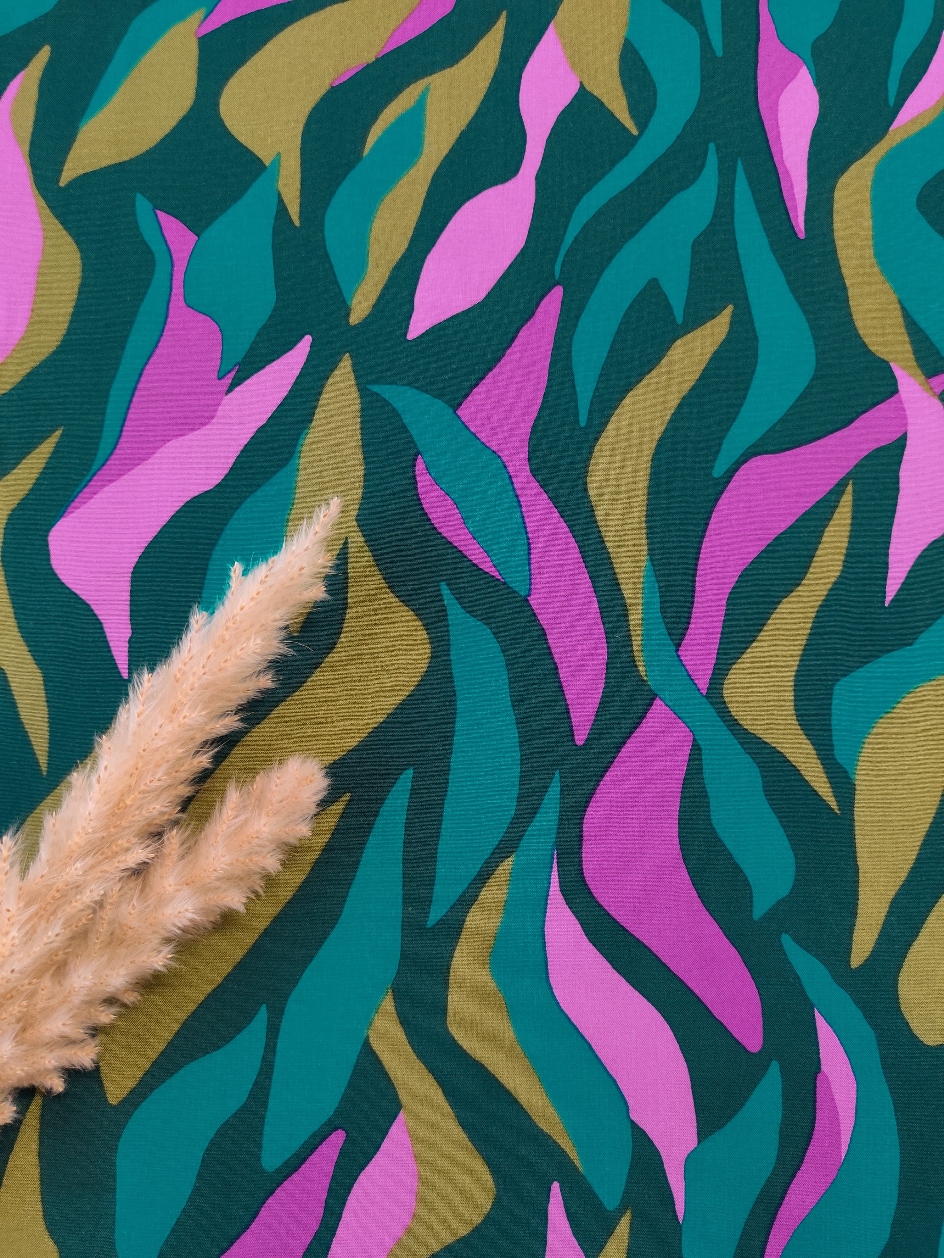 Popeline de viscose EcoVero - Vagues Sauvages