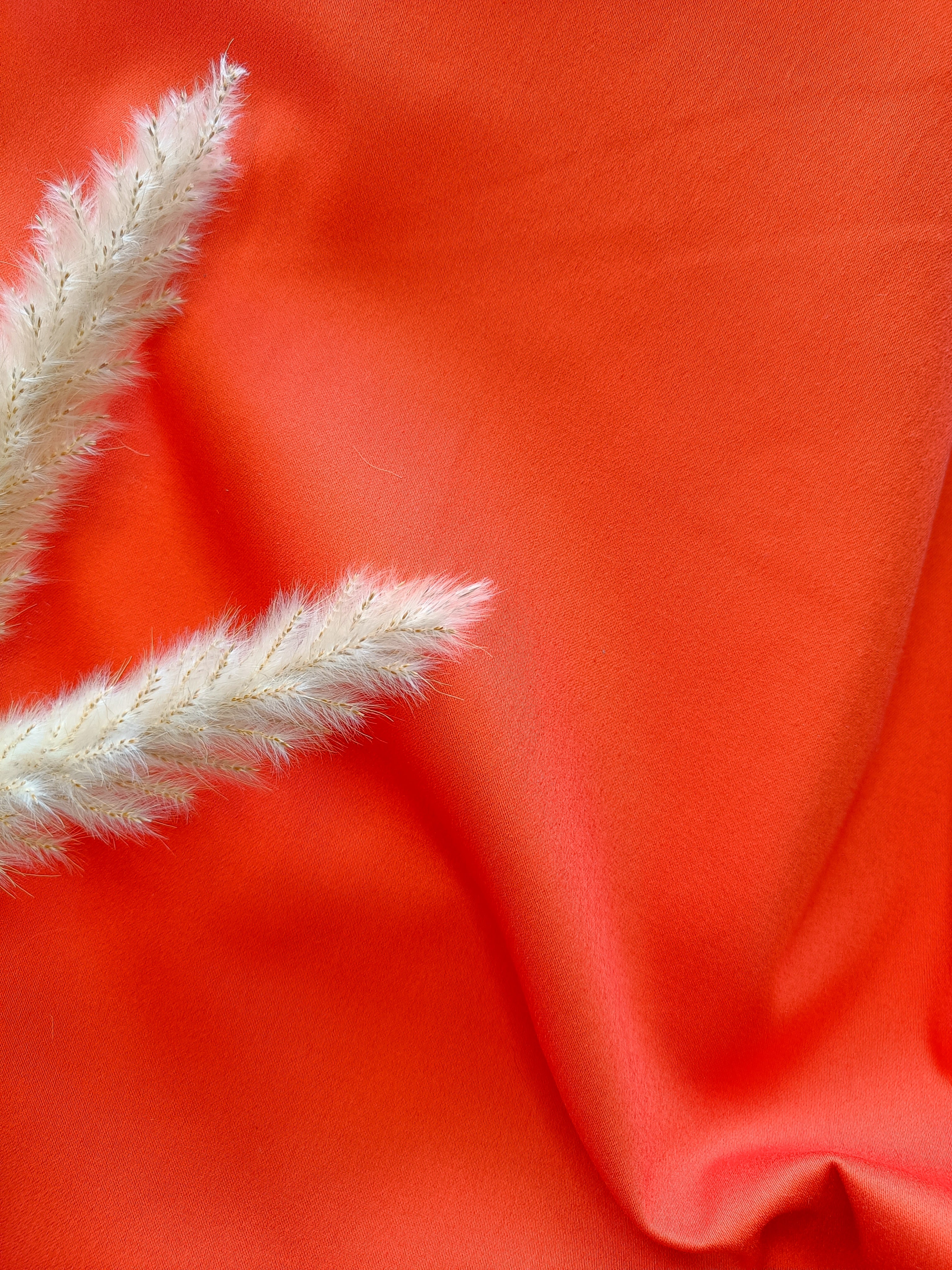 Satin de Coton stretch - Orange brûlée