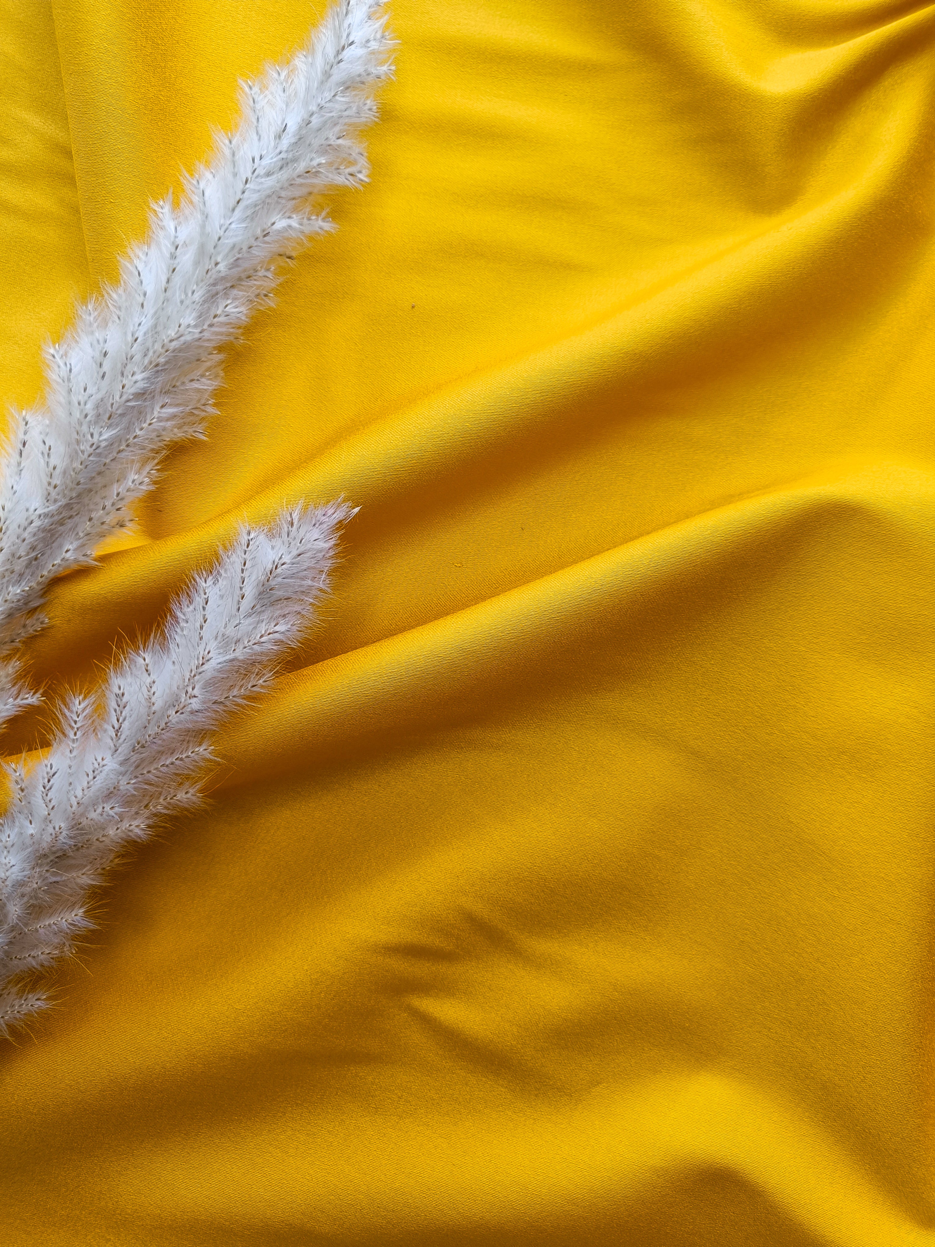 Satin de Coton stretch - Jaune tournesol