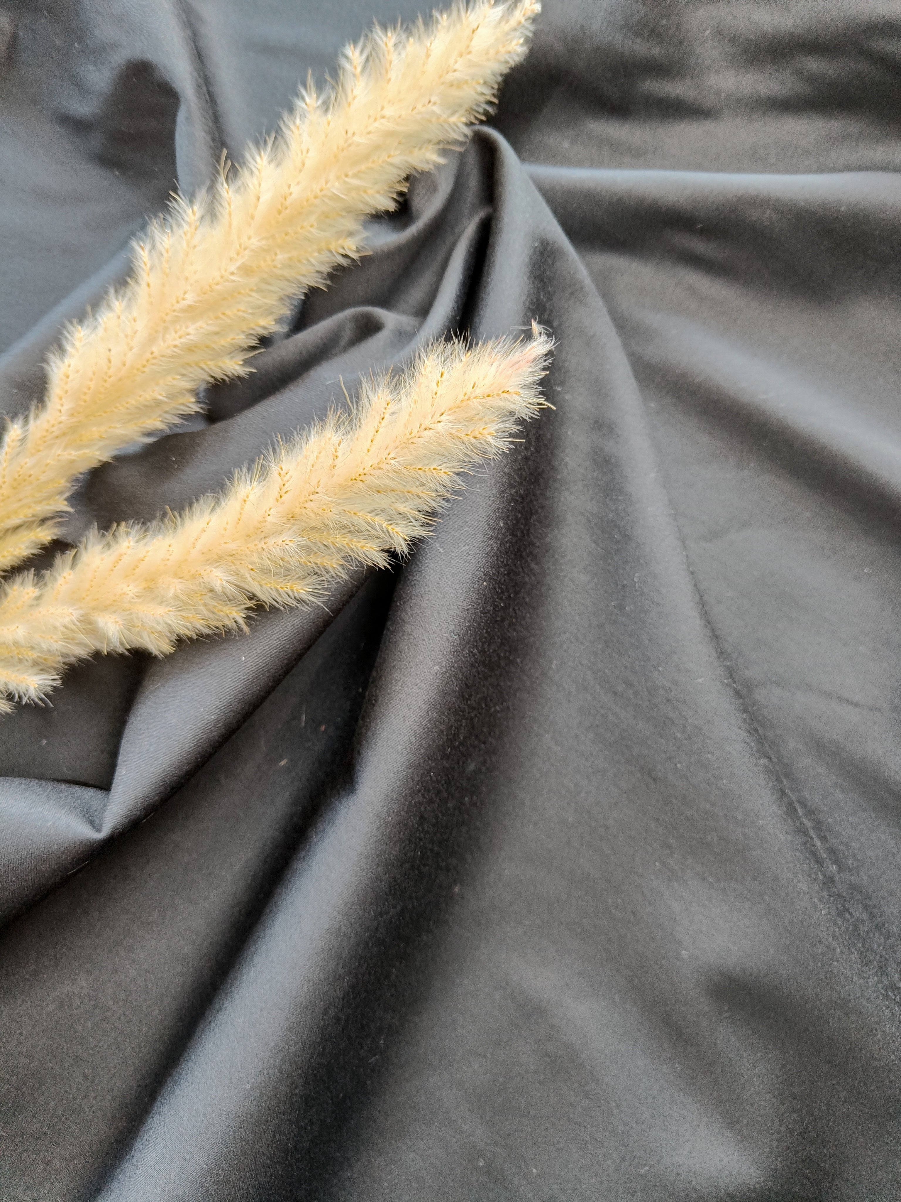 Satin de Coton stretch - Noir