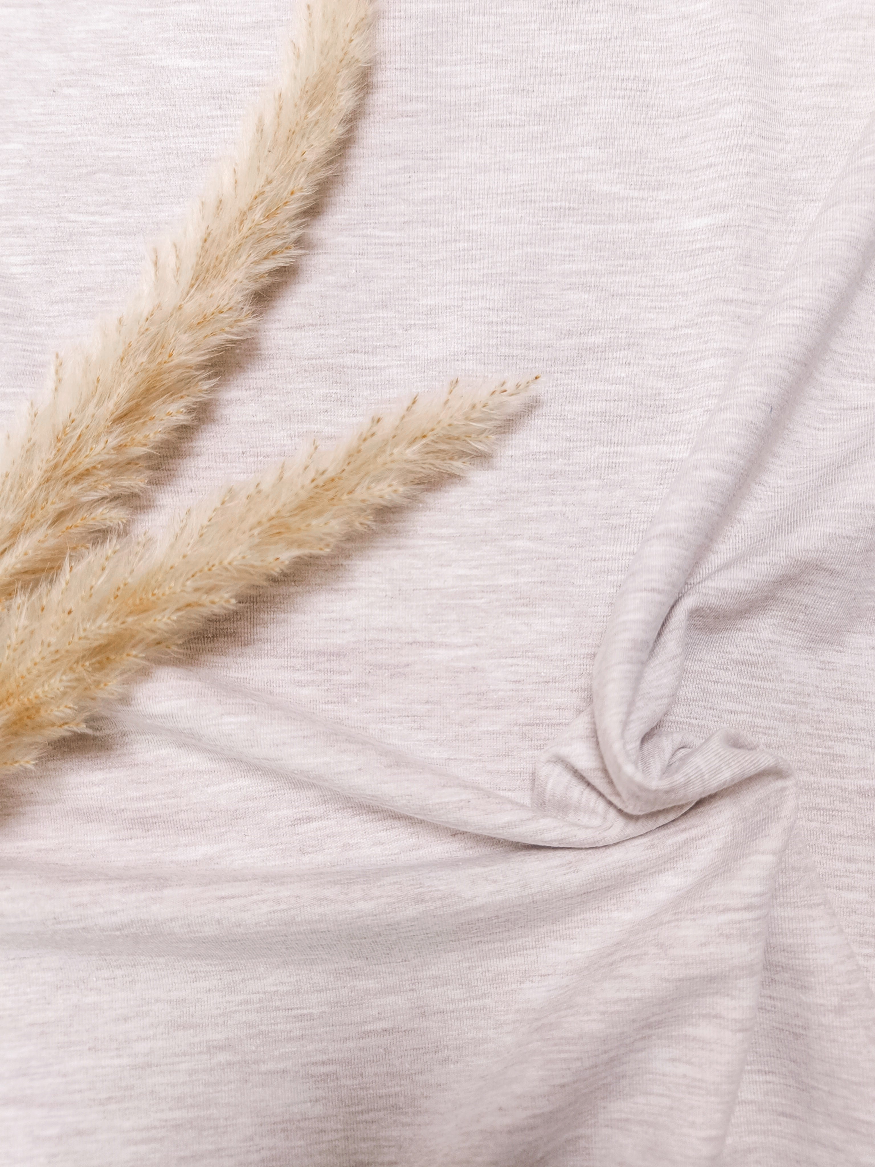 Jersey de coton - Beige clair chiné