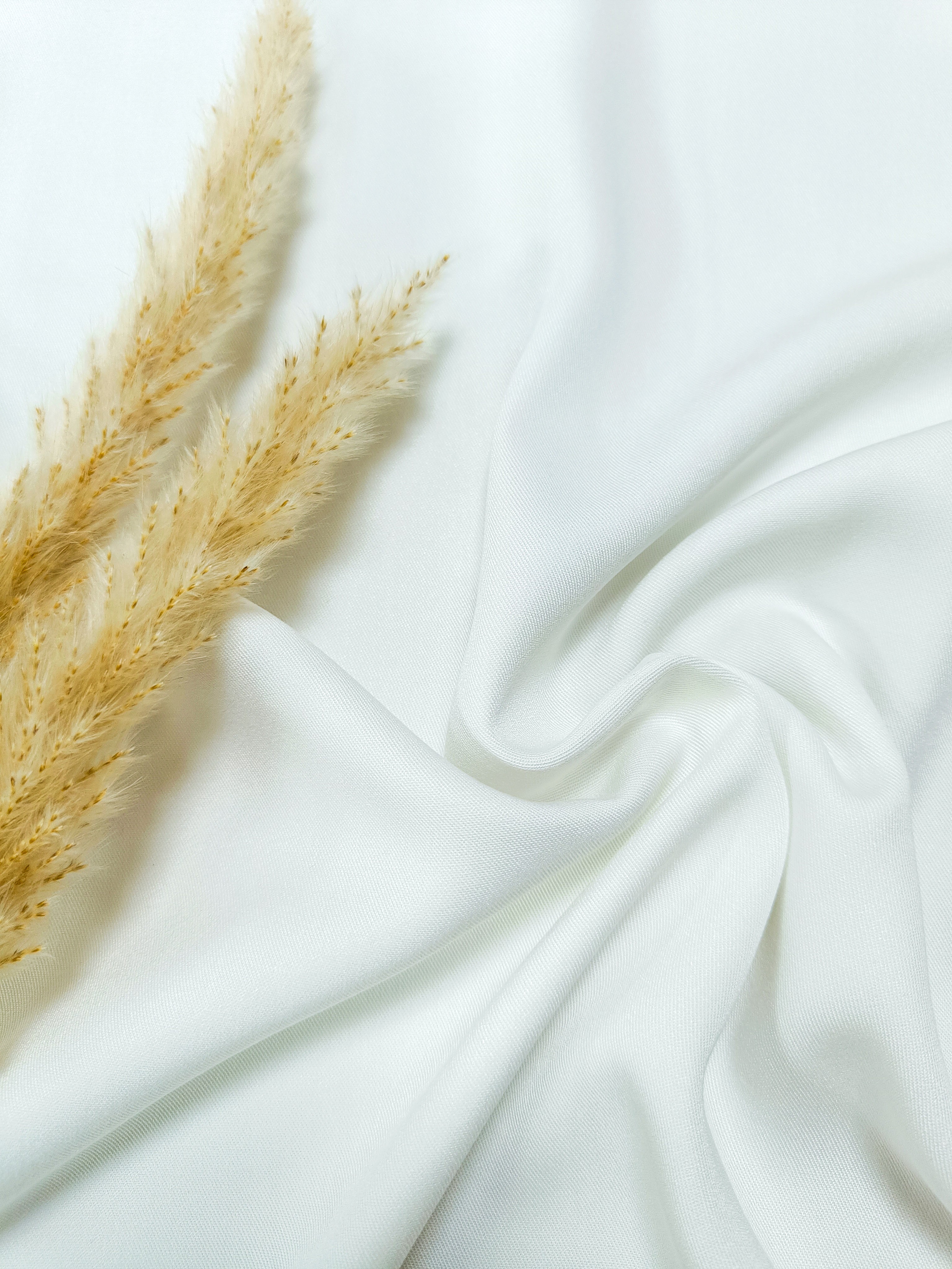 Twill de viscose - Blanc écru