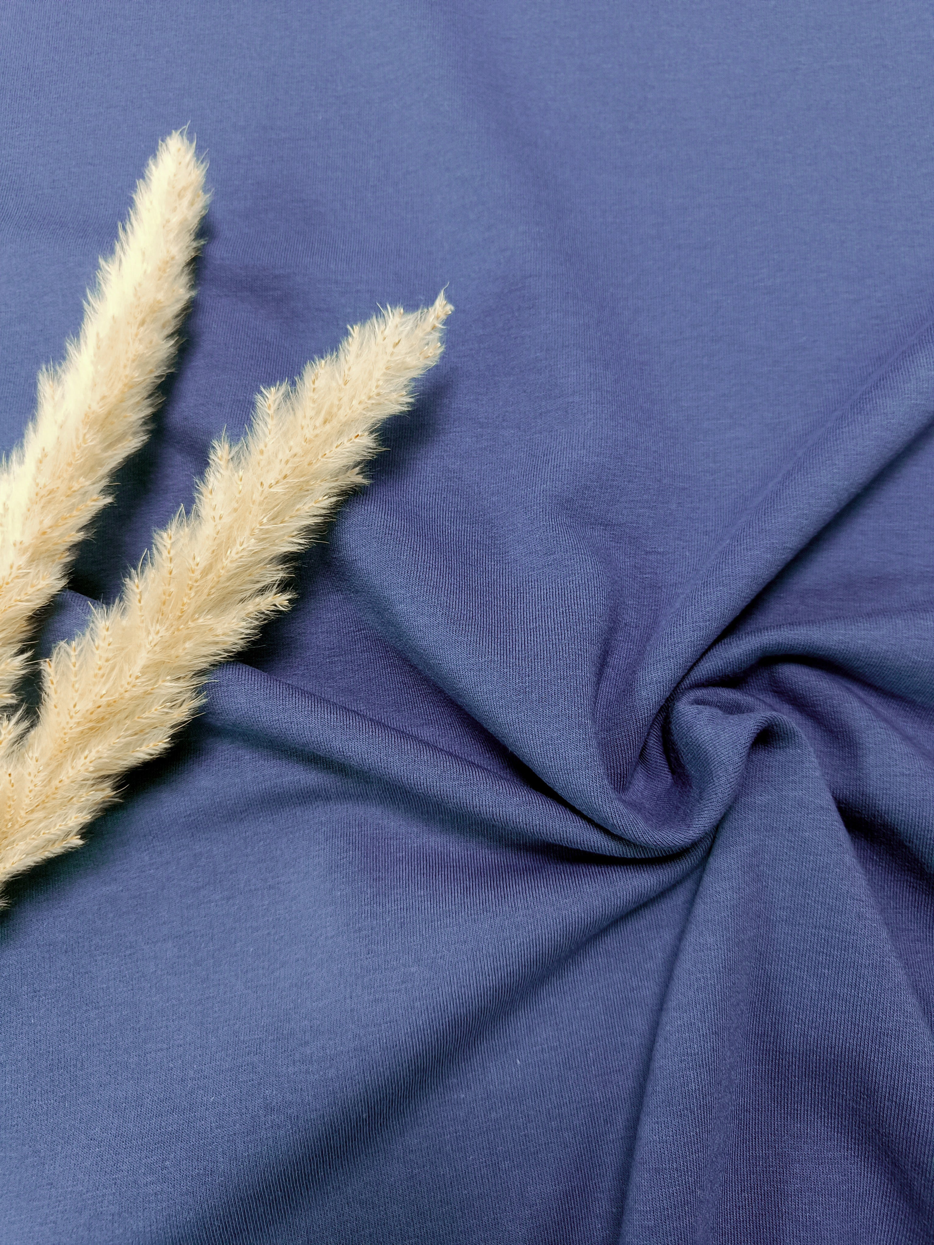 Jersey de coton BIO - Bleu denim