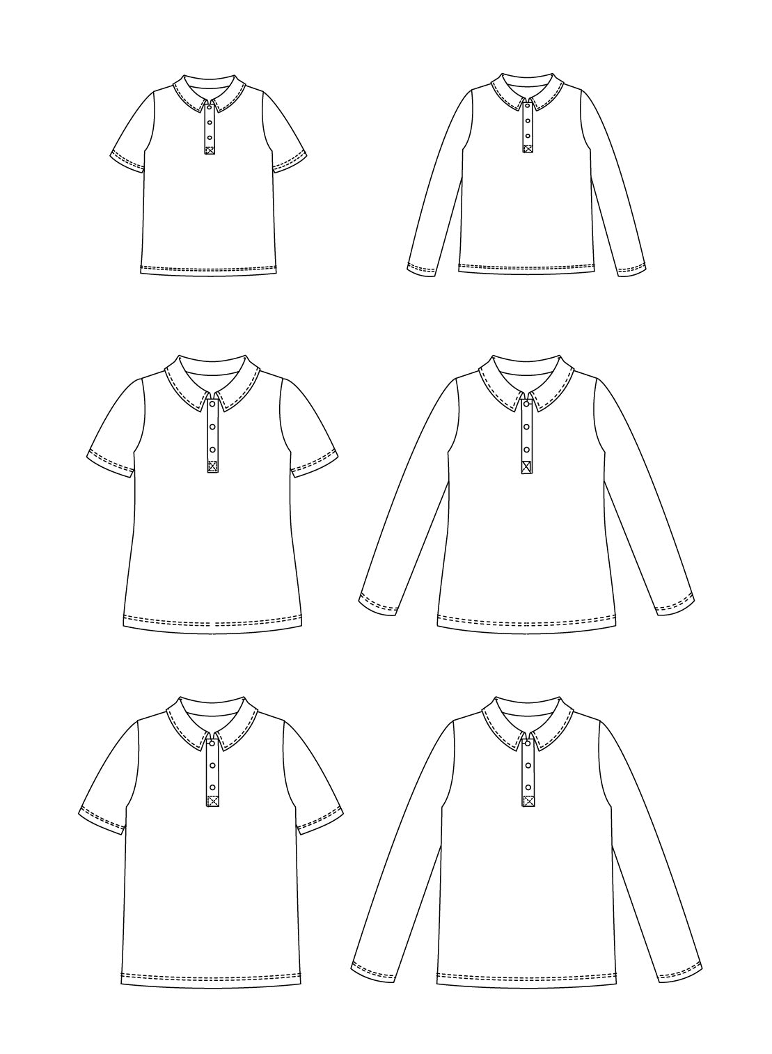 KIWI : le polo multi-manches - PACK FAMILLE