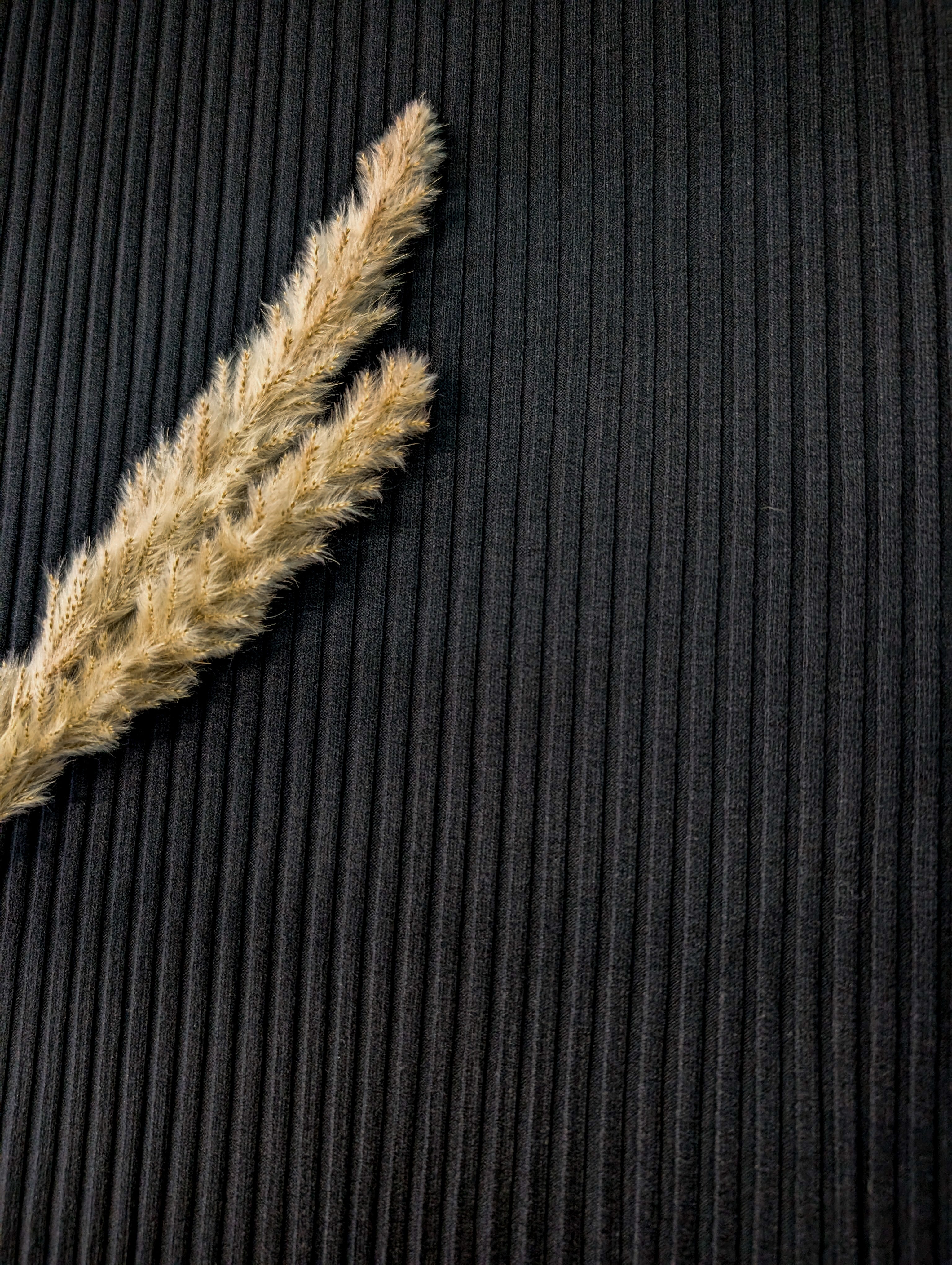 Maille côtelée fluide - Noir