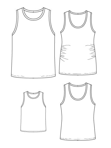 ANANAS FEMME - le débardeur super facile à coudre et compatible baby bump