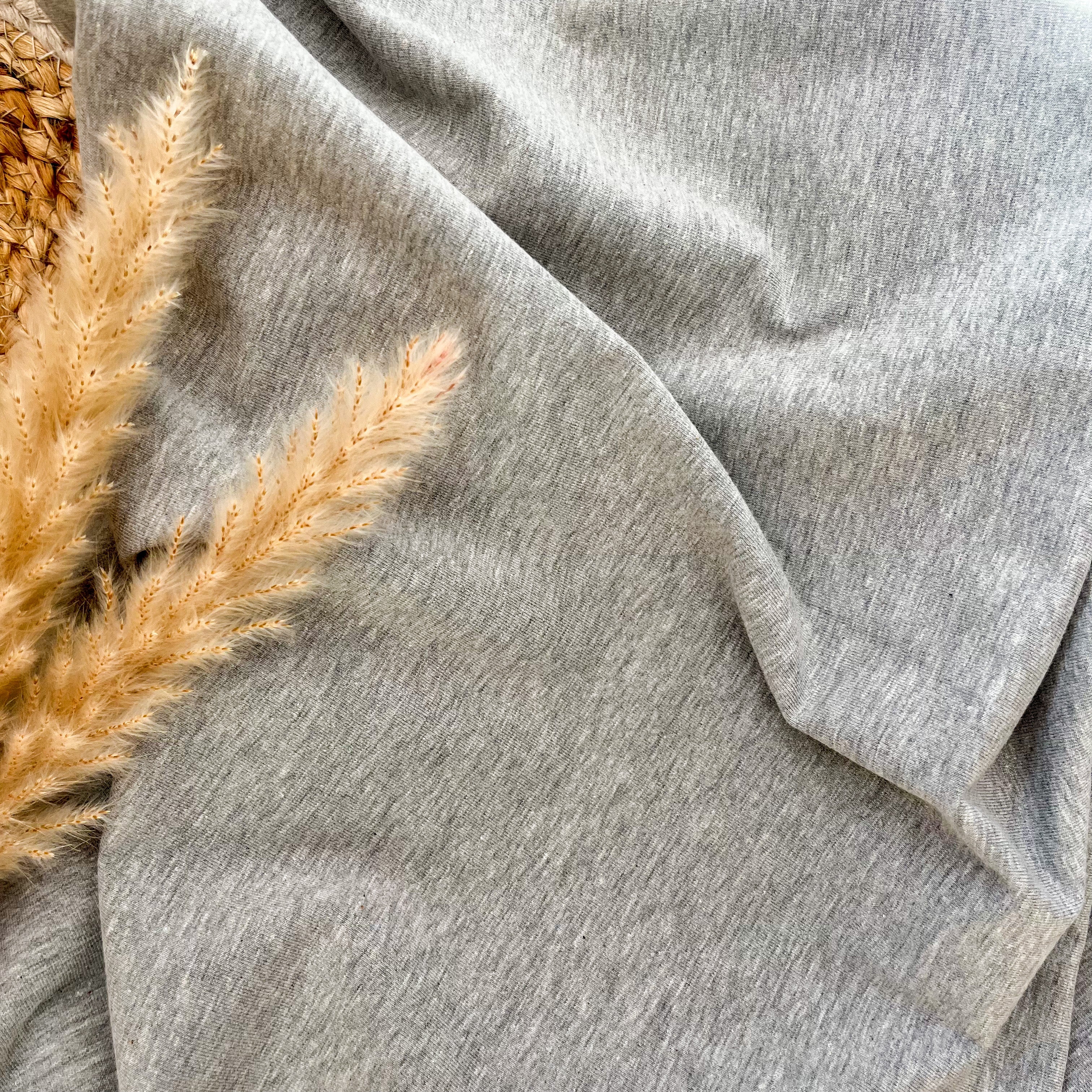 Jersey de coton BIO - Gris clair chiné