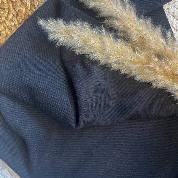 Tissu Jersey De Bambou Noir Uni Vendu Au Mètre