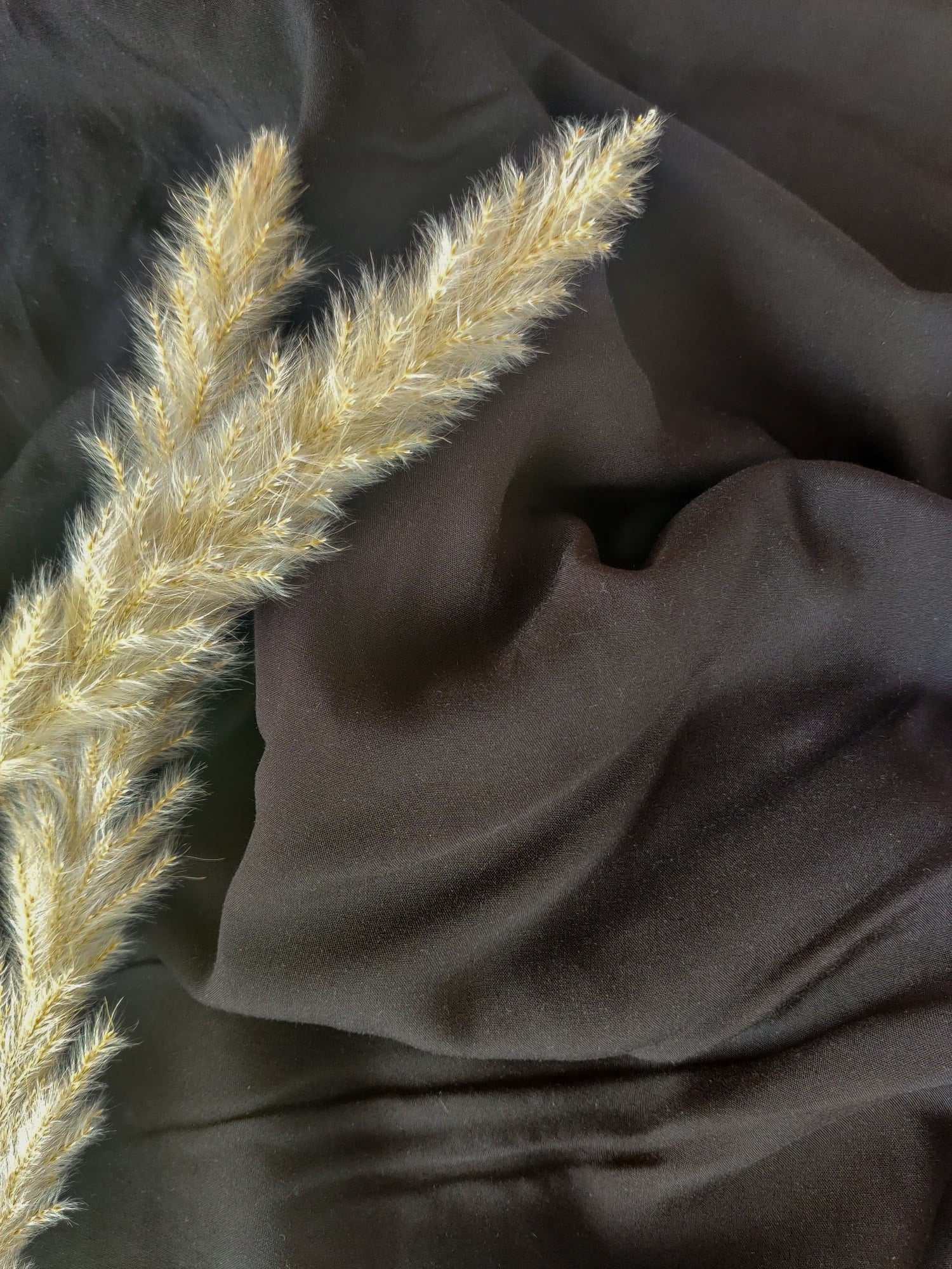 Popeline de viscose - Noire