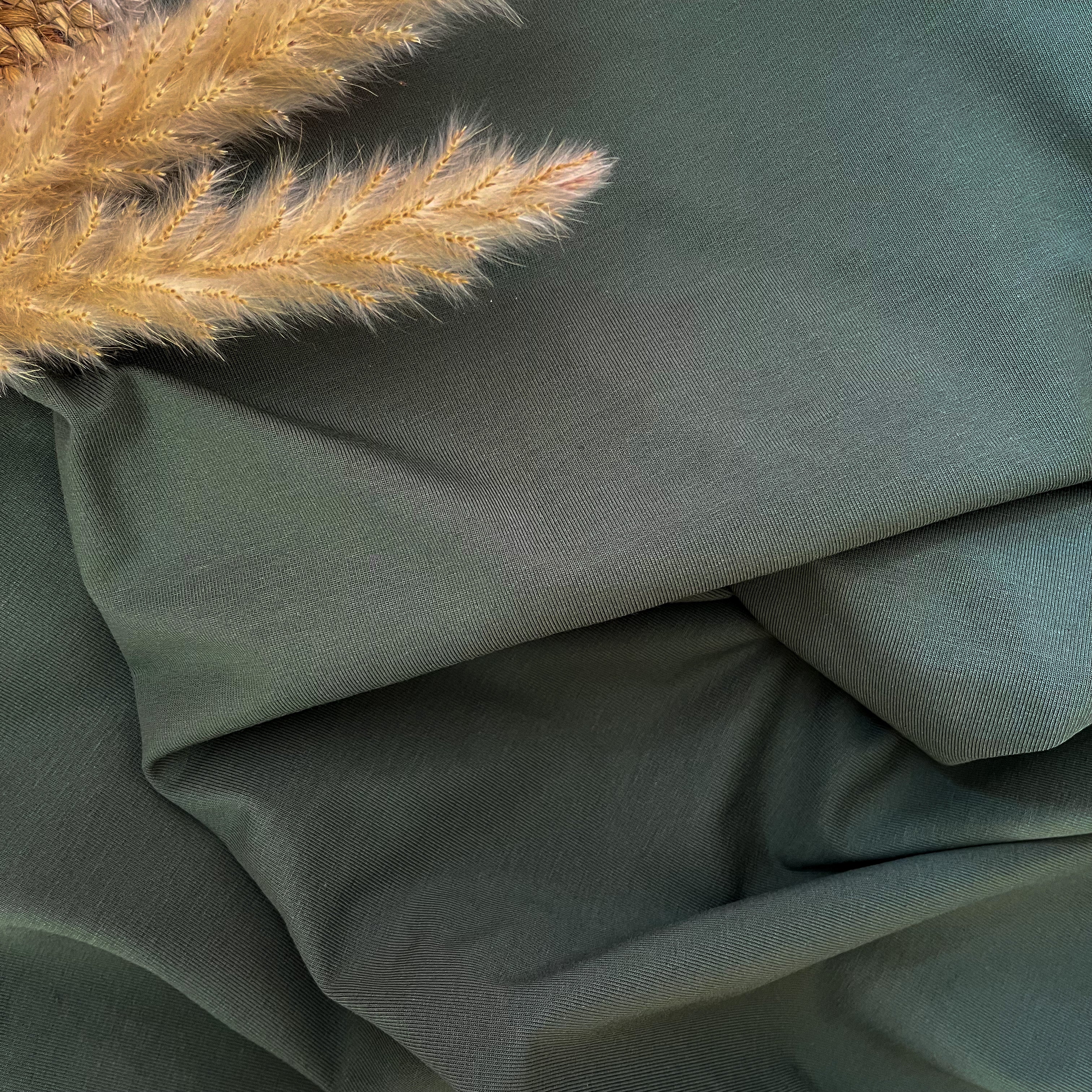 Jersey de coton - Vert militaire