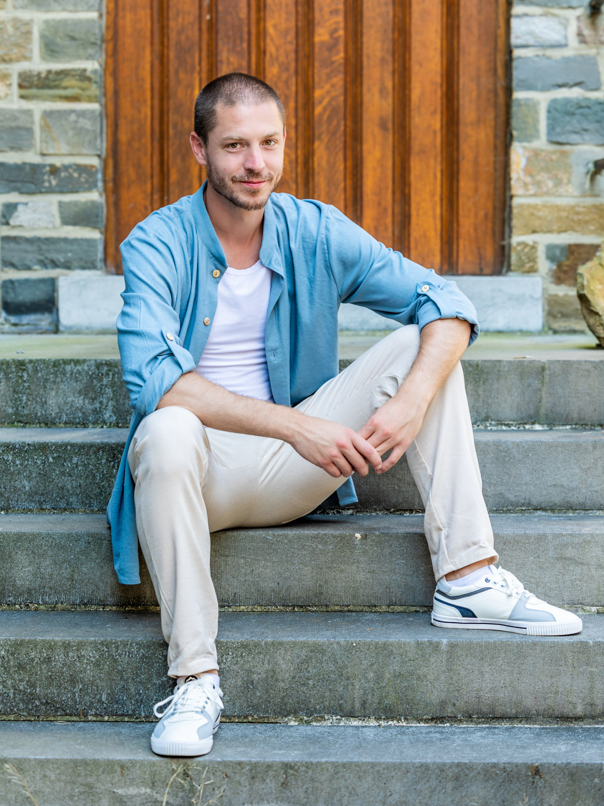 DRAGON HOMME - la chemise au col mao