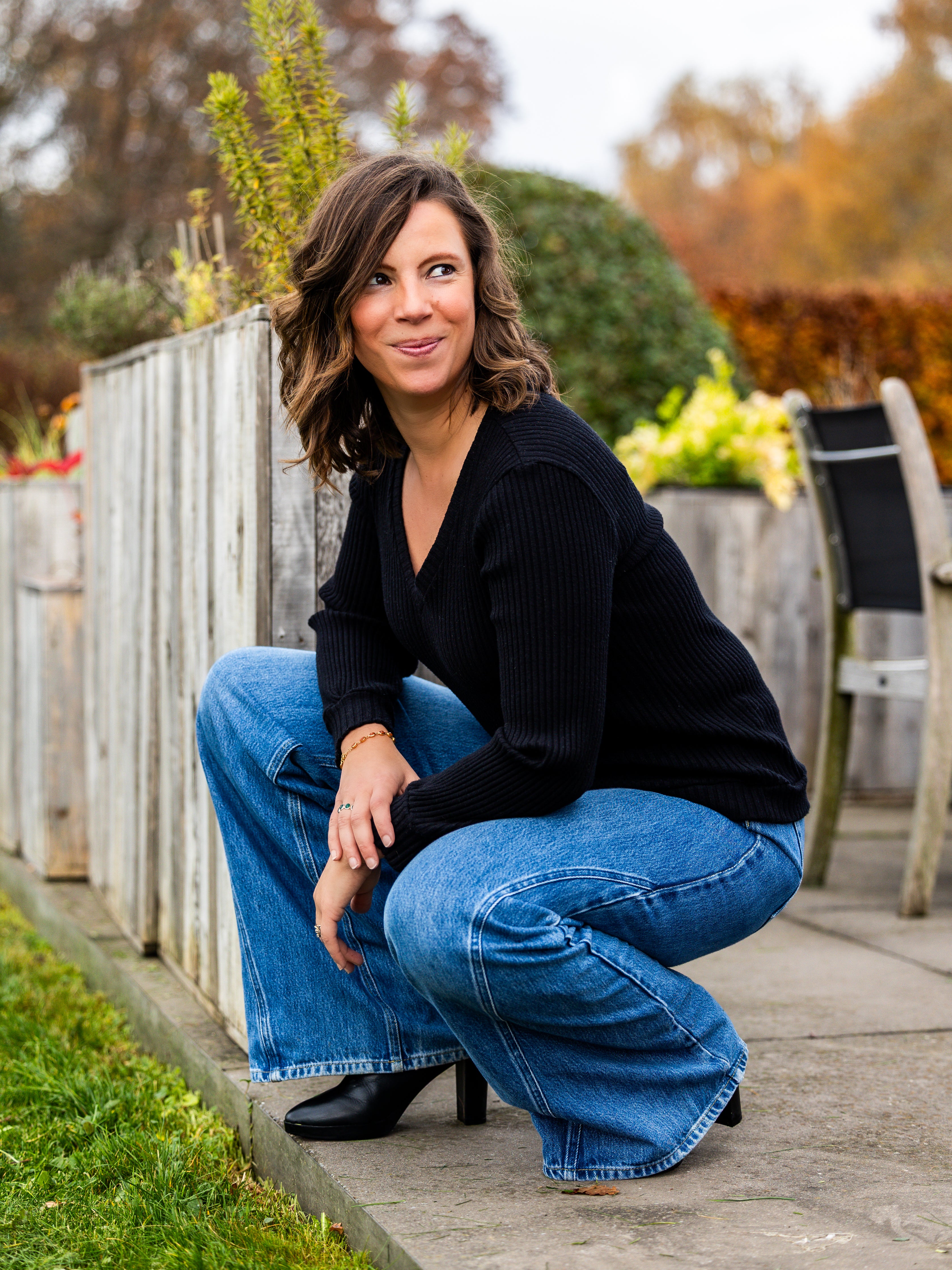 Maille côtelée fluide - Noir