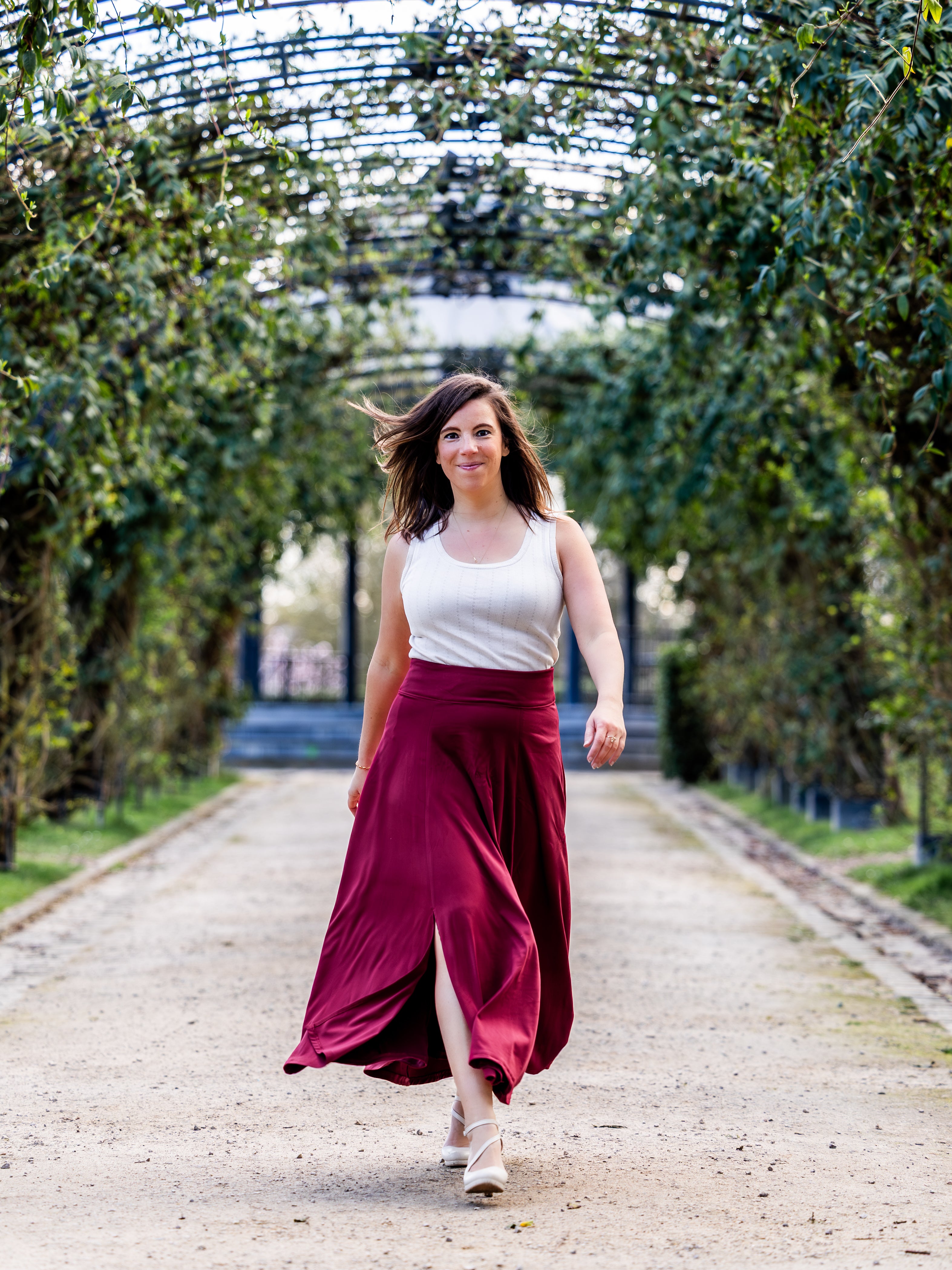 Twill de viscose stretch - Cherry