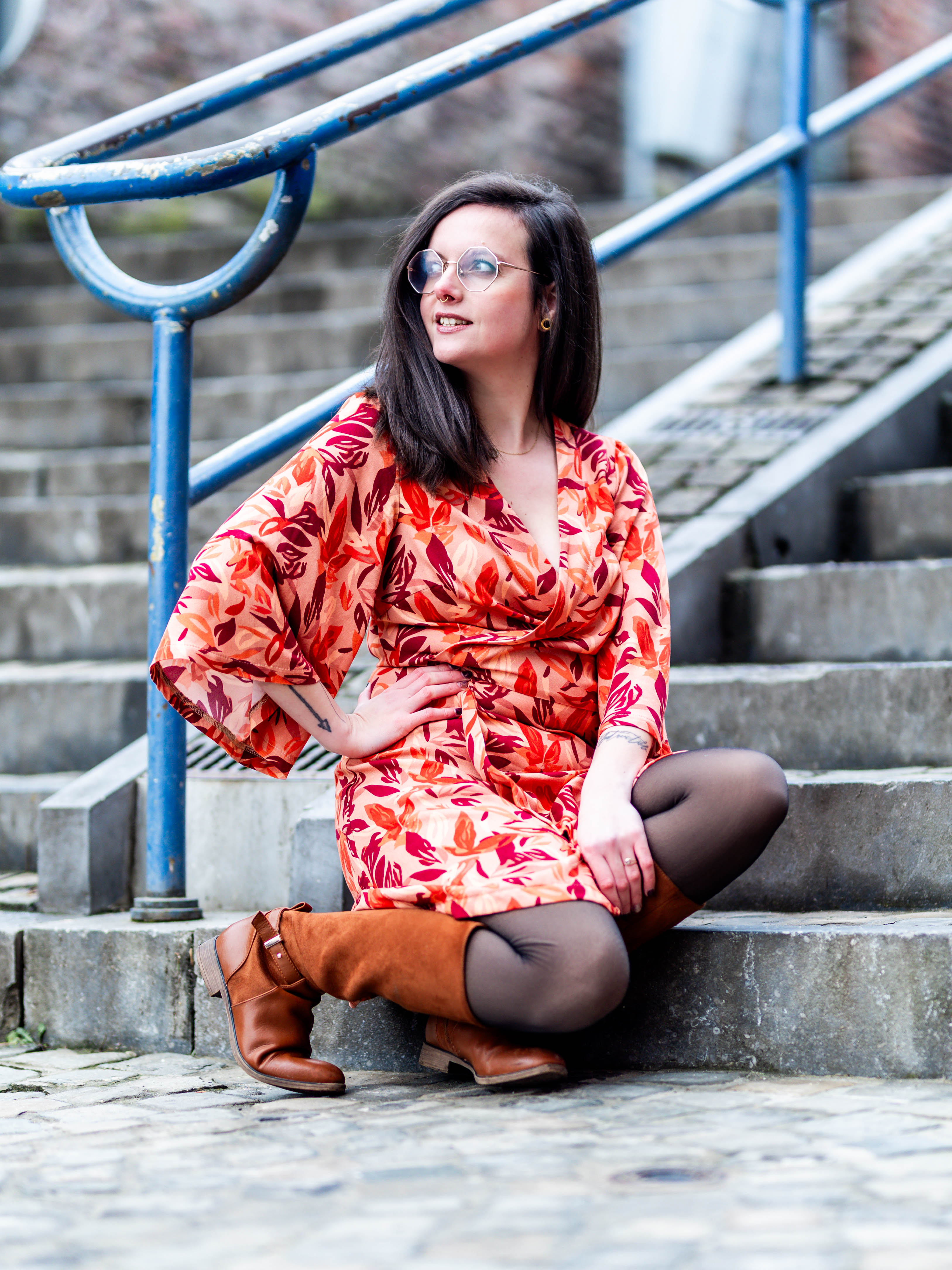 MANDARINE : la robe / blouse portefeuille - FEMME