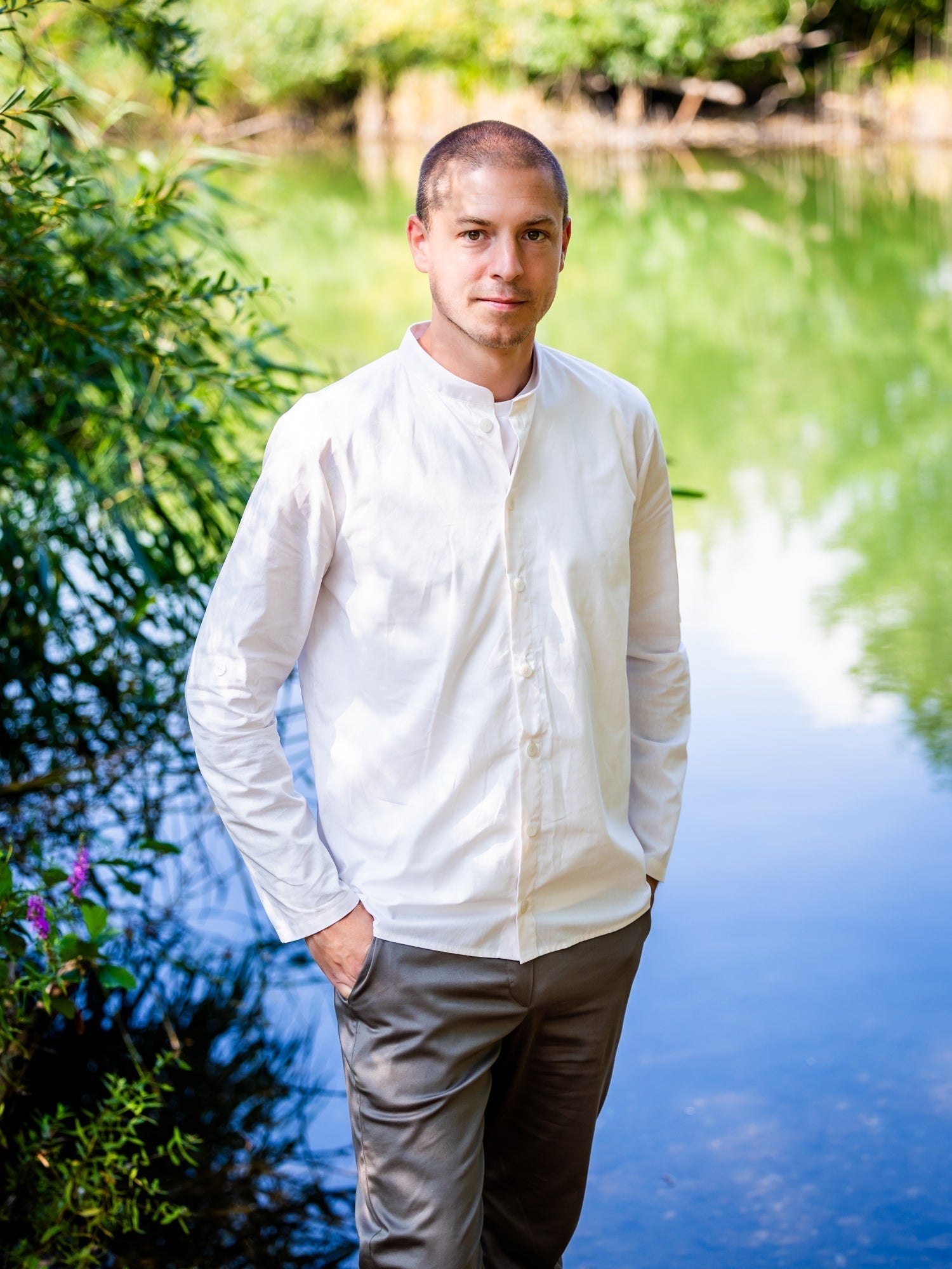 DRAGON HOMME - la chemise au col mao