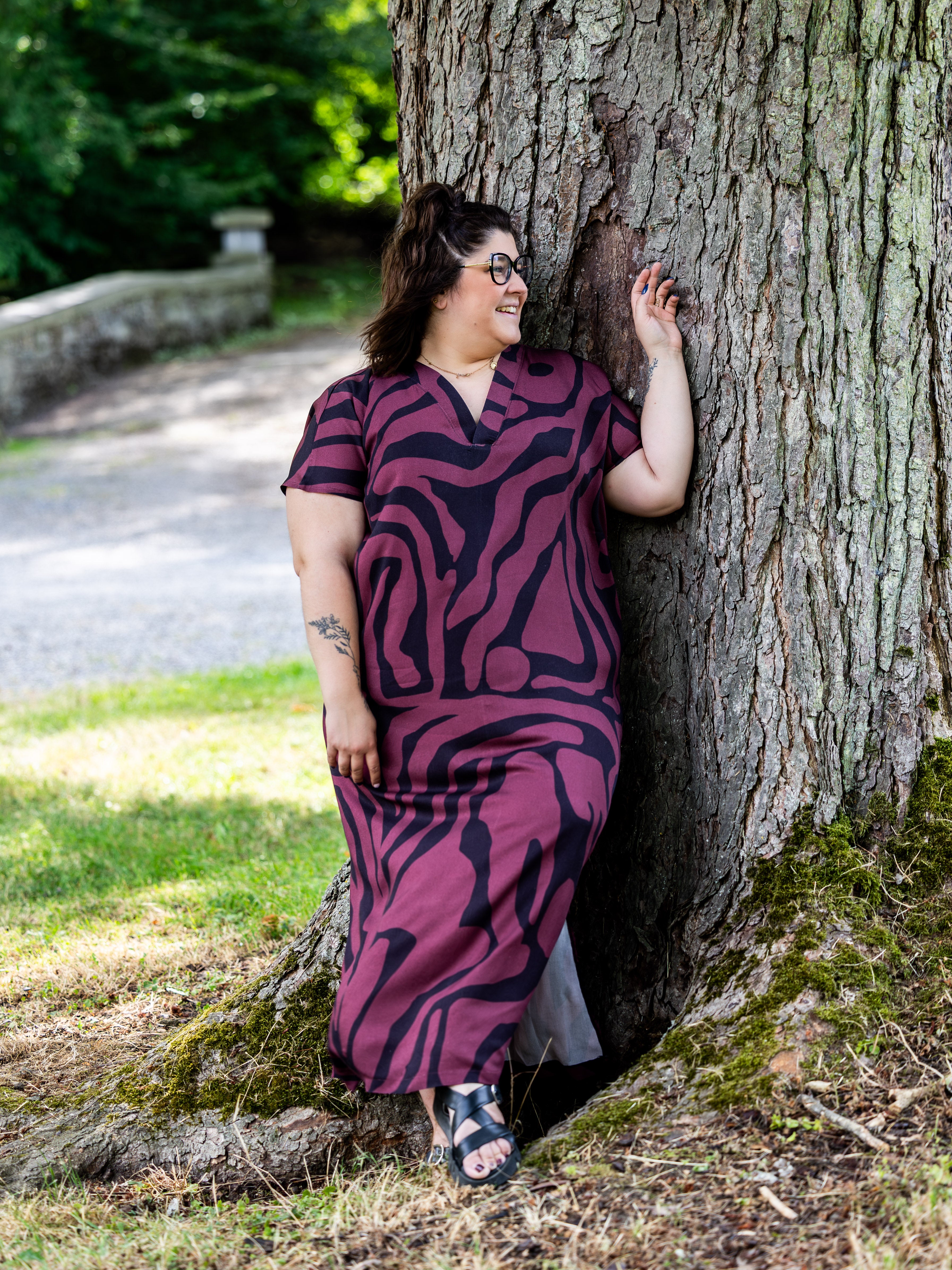 Twill de viscose aubergine - duo