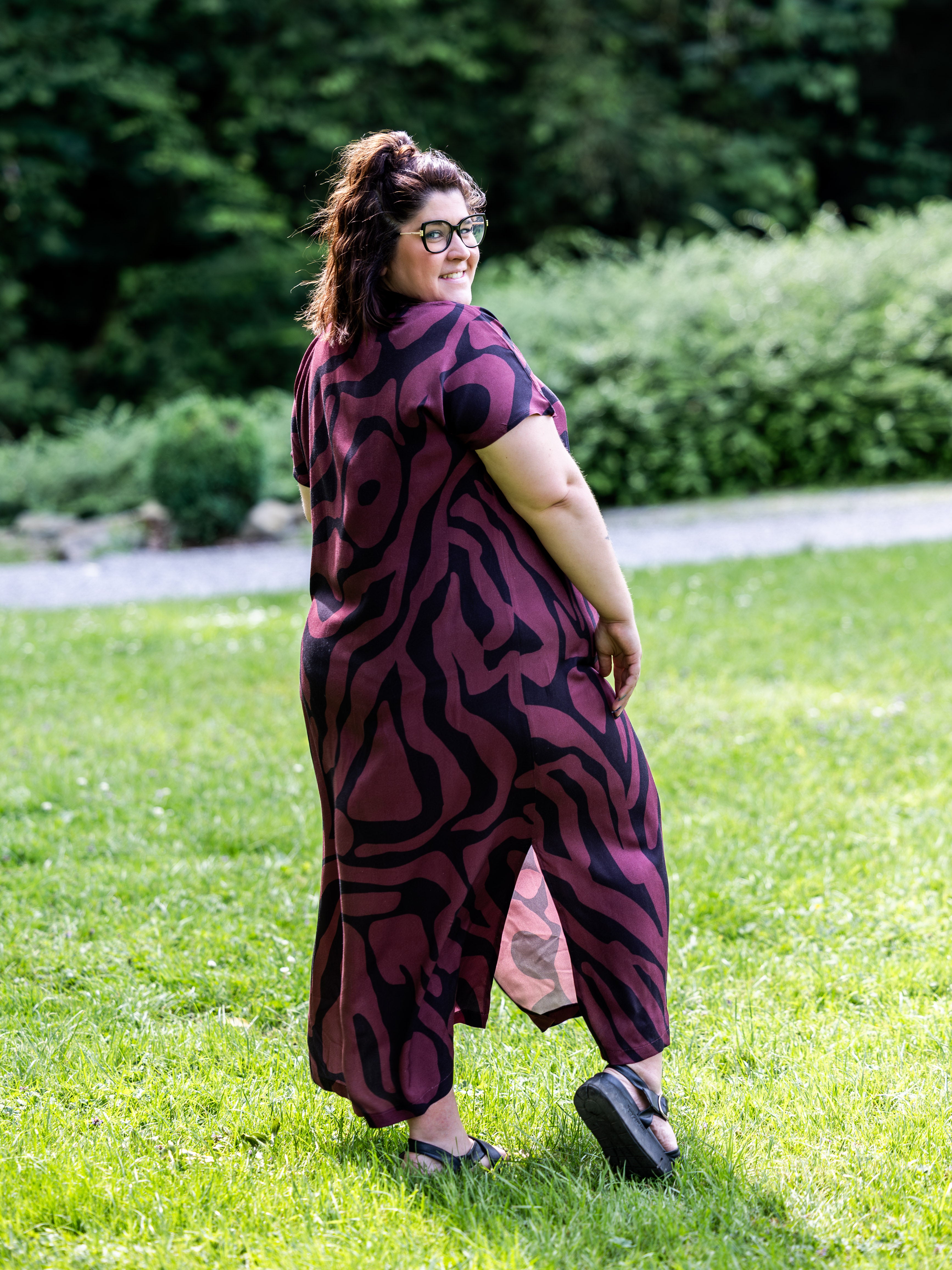 Twill de viscose aubergine - duo